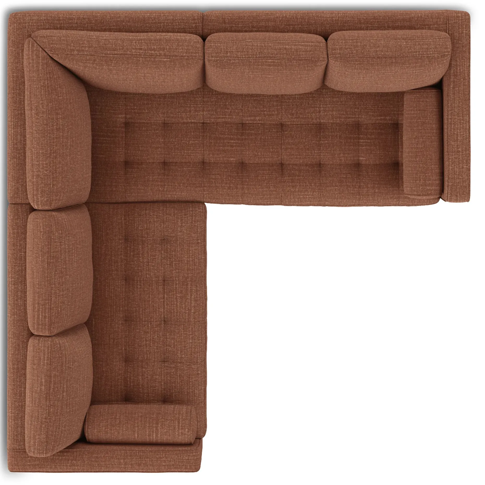 Sven 91" Tufted Corner Sectional - Napa Rust