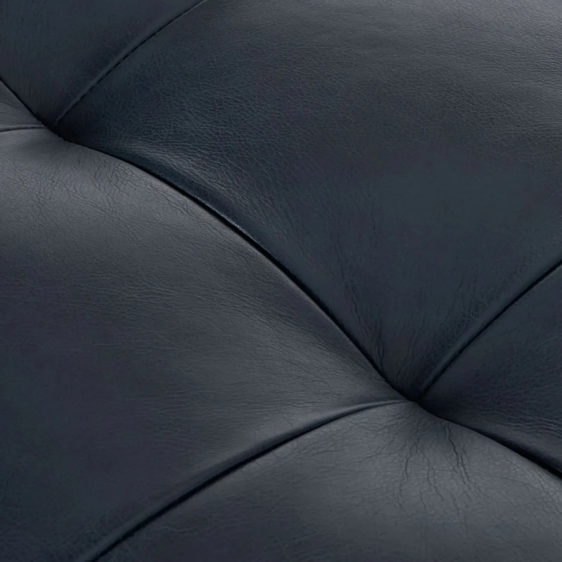 Sven 56" Tufted Leather Bench - Oxford Blue