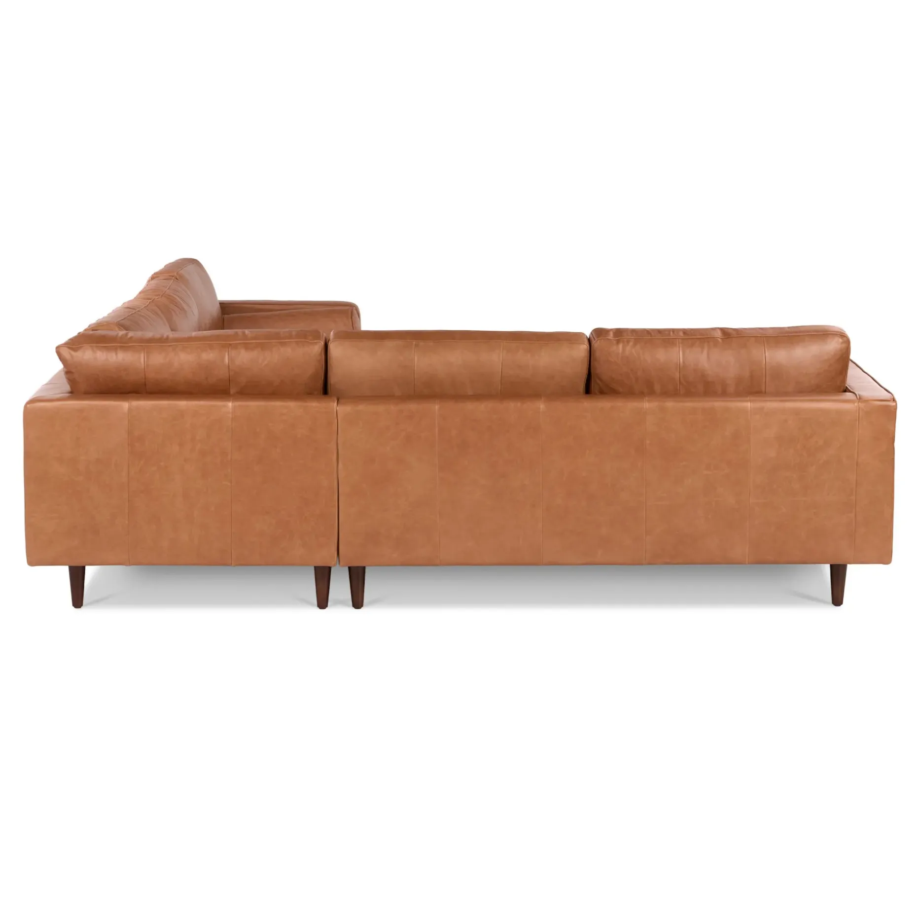 Sven 107" Tufted Leather Corner Sectional - Salerno Tan