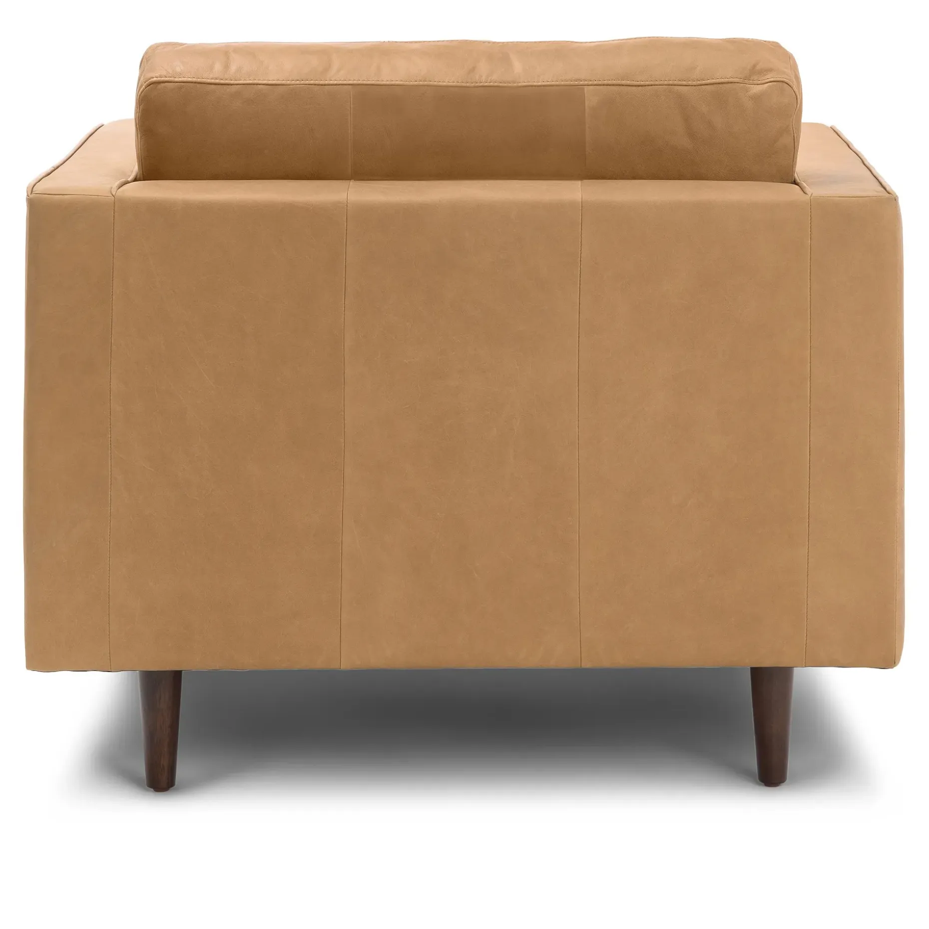 Sven 42" Tufted Leather Lounge Chair - Charme Tan