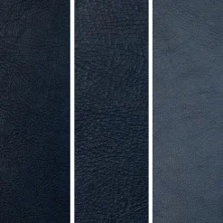 Sven 42" Tufted Leather Lounge Chair - Oxford Blue