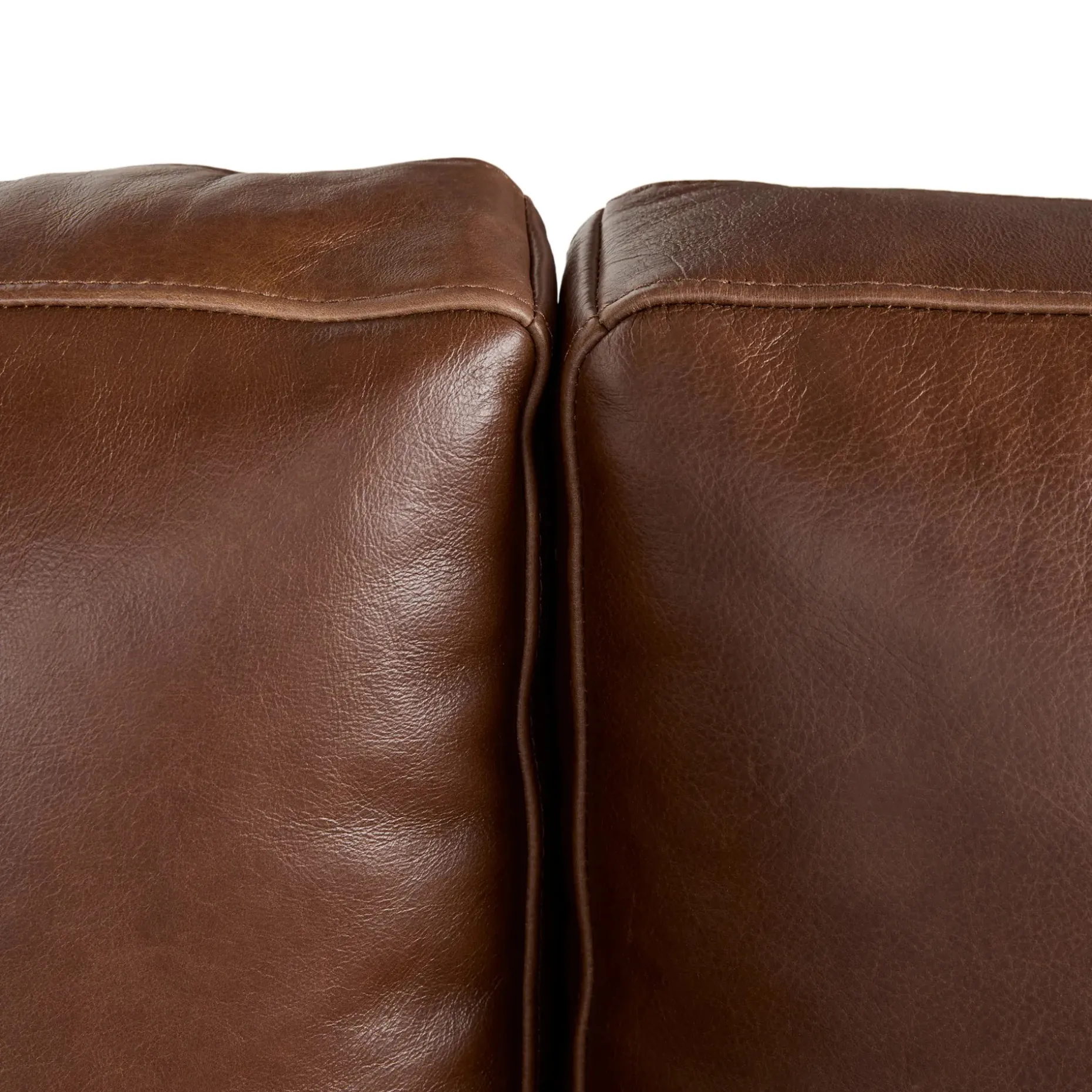 Sven 100" Tufted Leather Right Sectional - Taos Brown