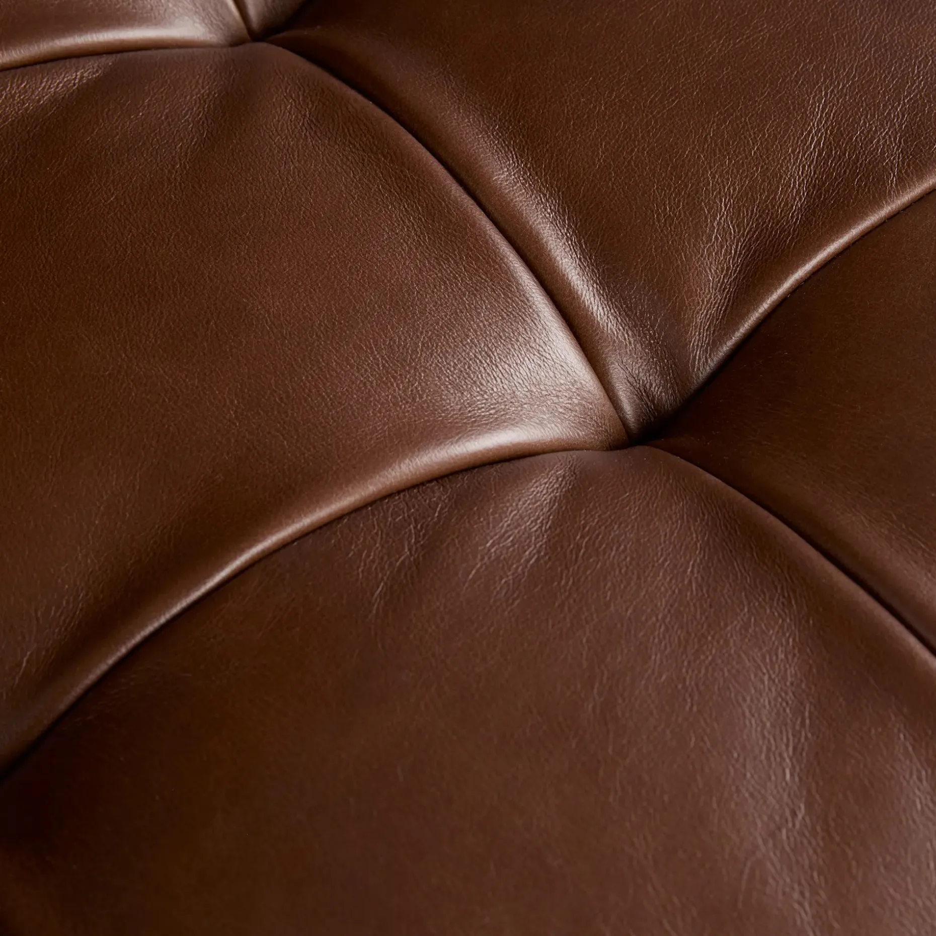 Sven 100" Tufted Leather Right Sectional - Taos Brown