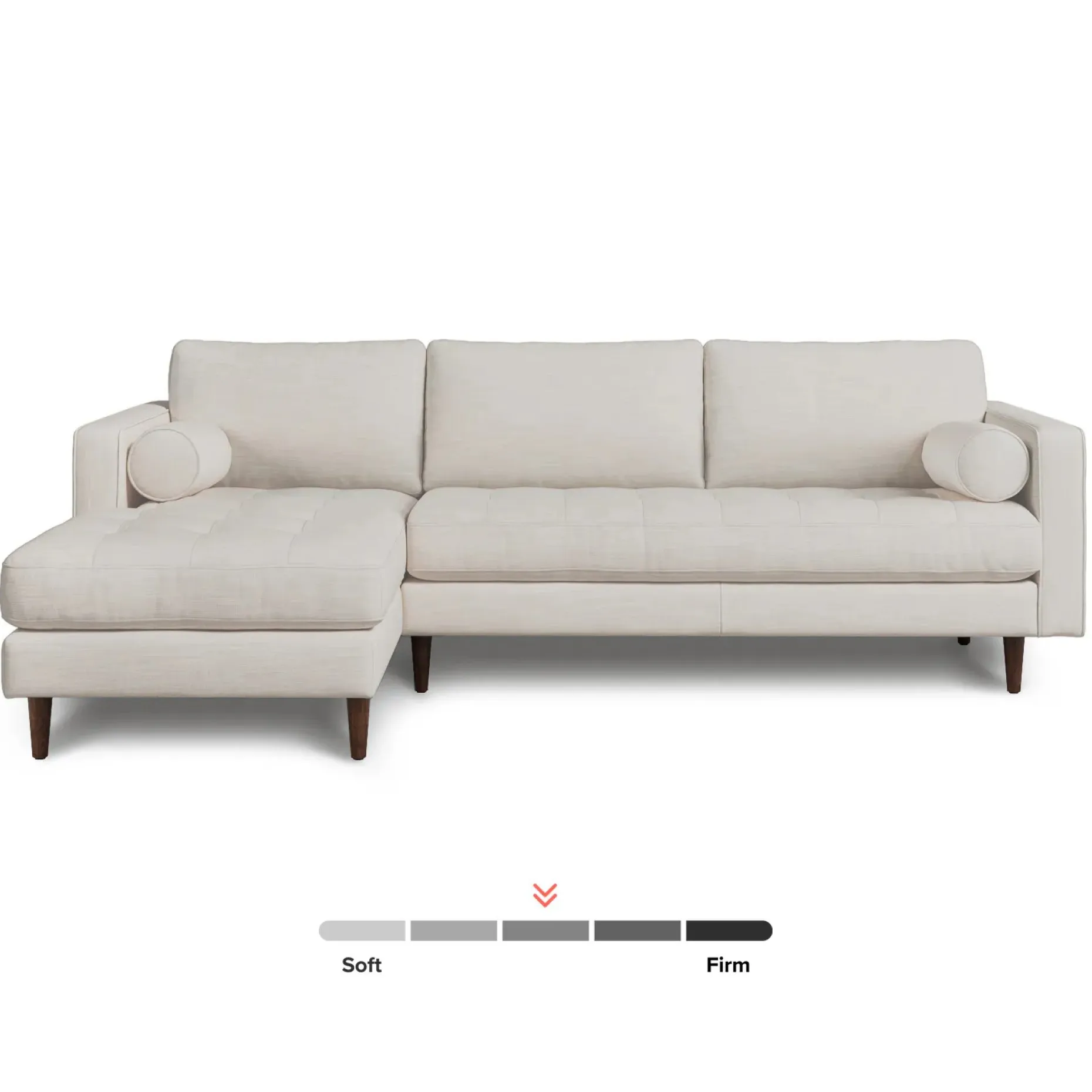 Sven 100" Tufted Left Sectional - Biscuit Cream
