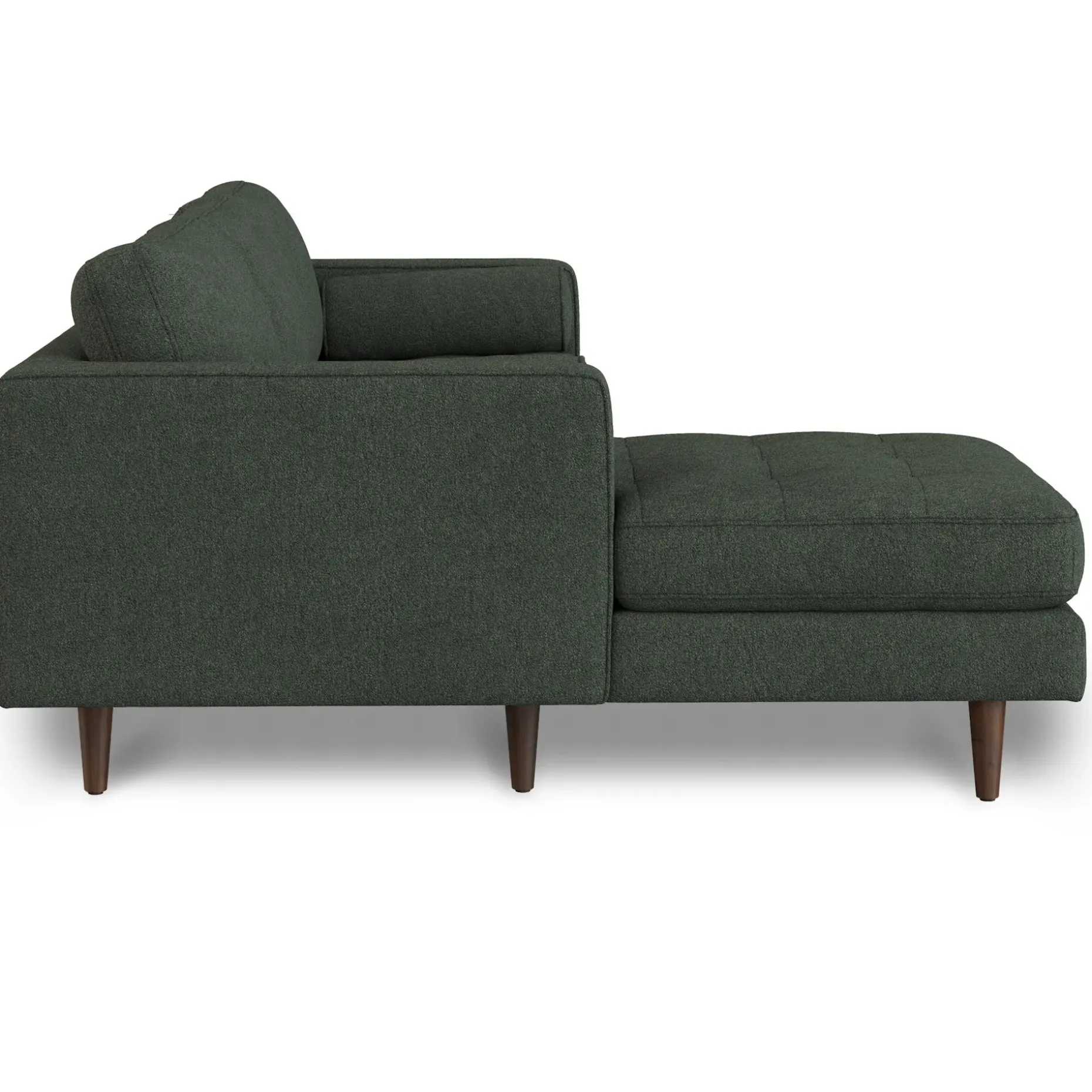 Sven 100" Tufted Left Sectional - Green Wool Bouclé