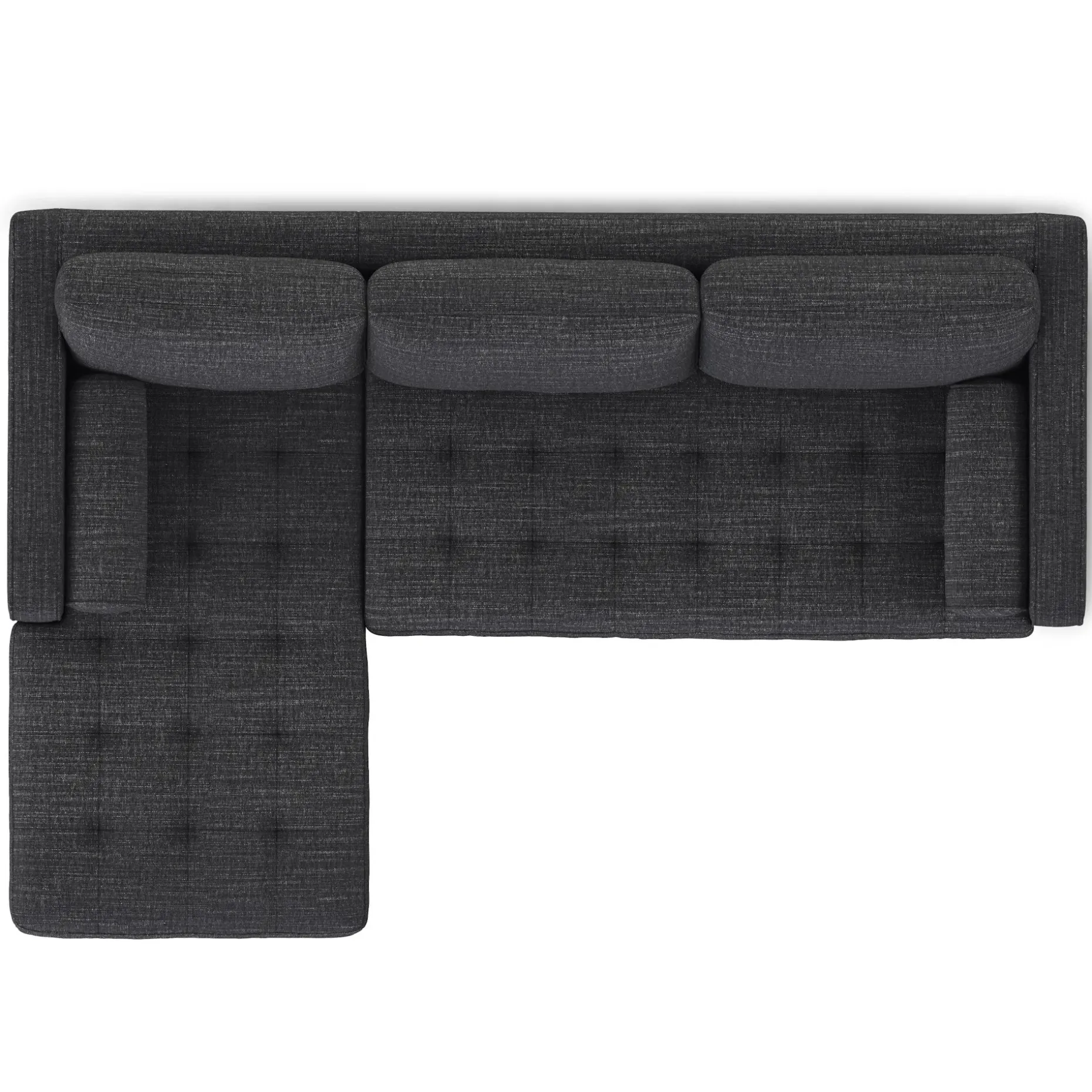 Sven 100" Tufted Left Sectional - Napa Charcoal