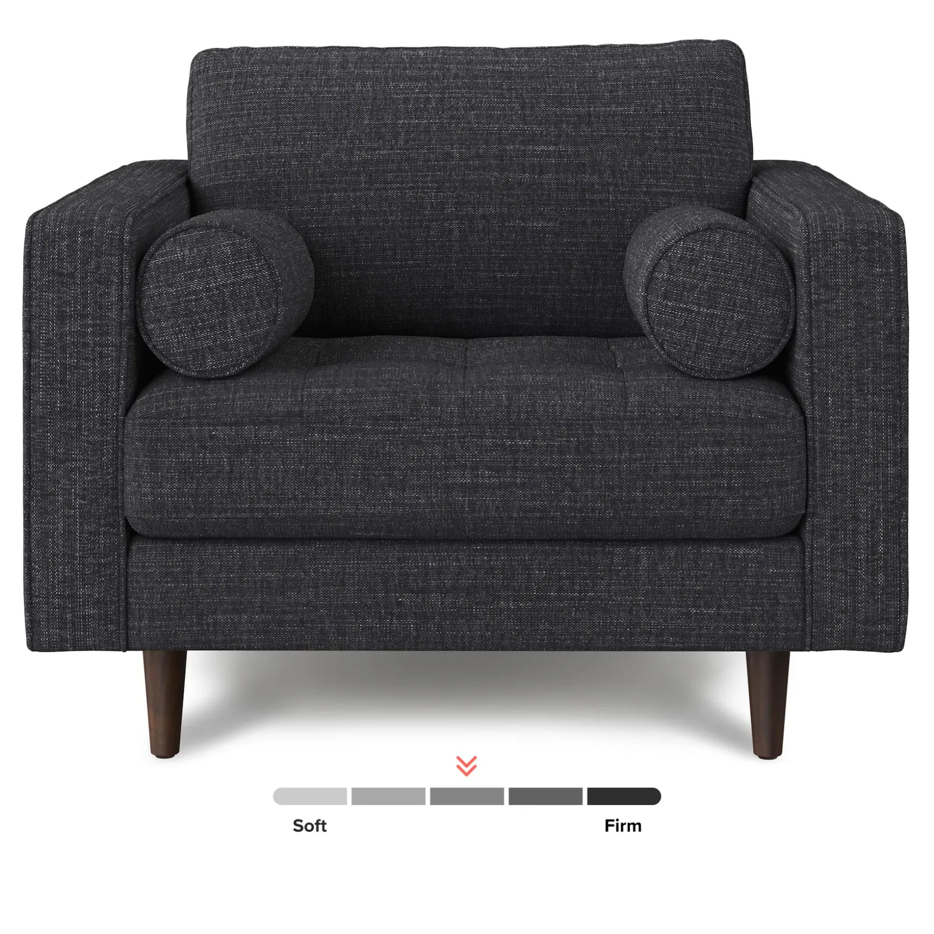 Sven 42" Tufted Lounge Chair - Napa Charcoal