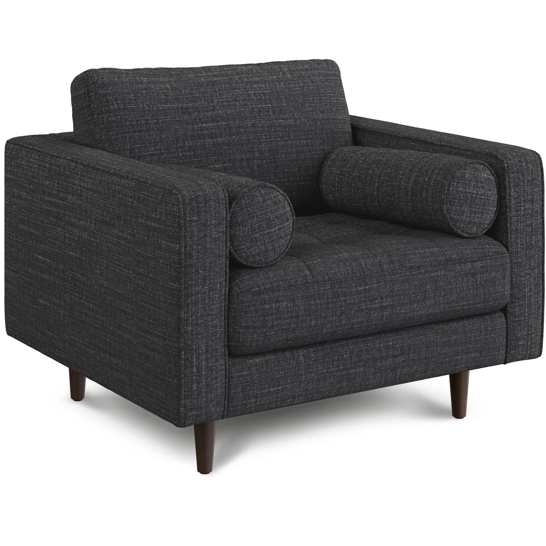 Sven 42" Tufted Lounge Chair - Napa Charcoal