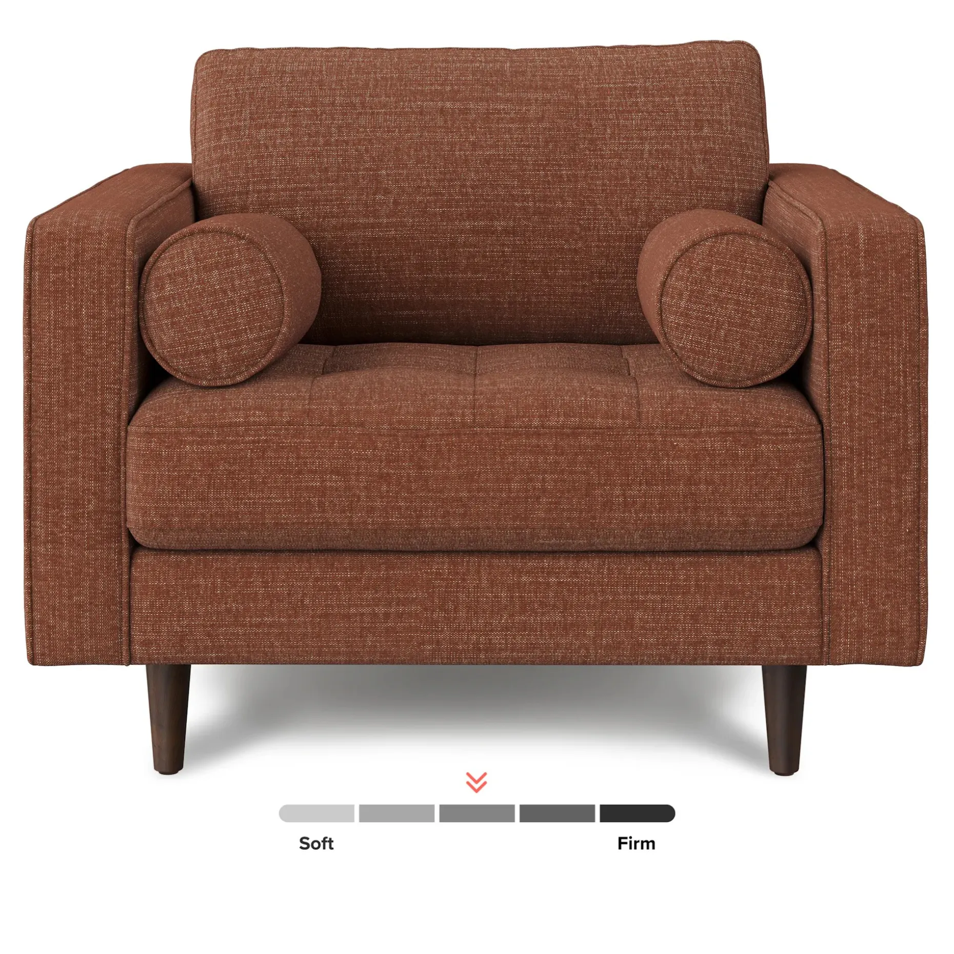 Sven 42" Tufted Lounge Chair - Napa Rust