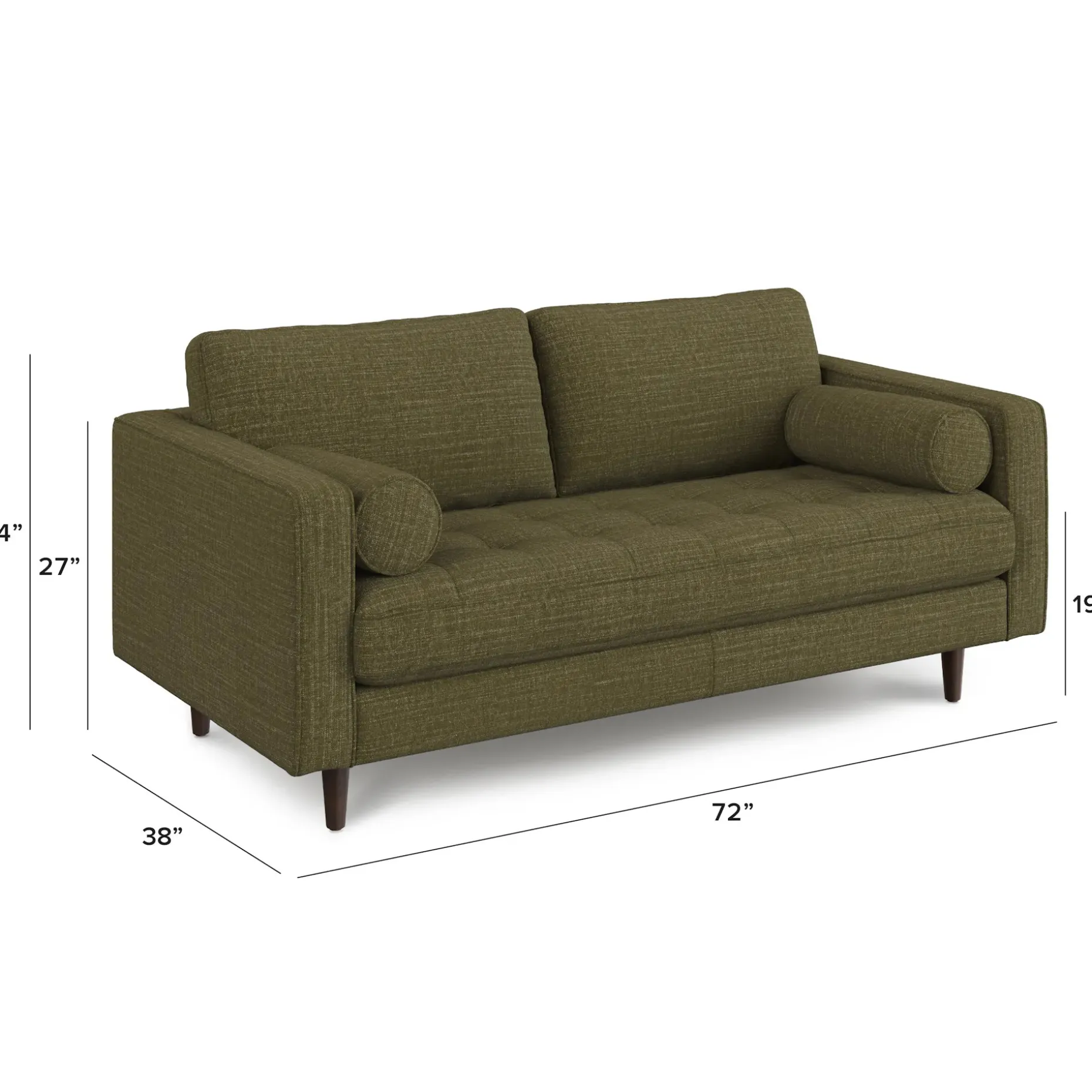 Sven 72" Tufted Loveseat - Napa Moss