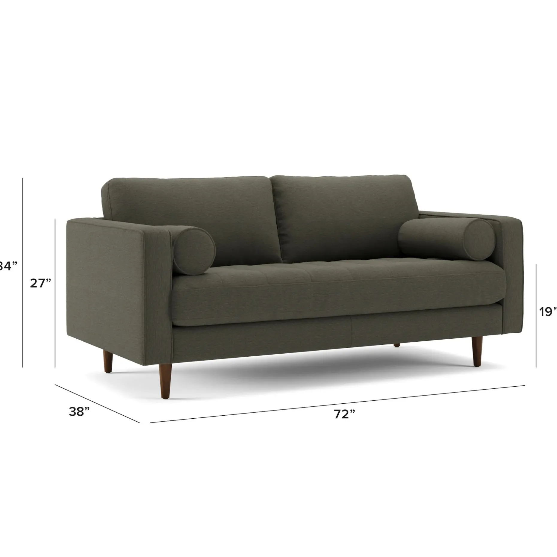 Sven 72" Tufted Loveseat - Silver Moss