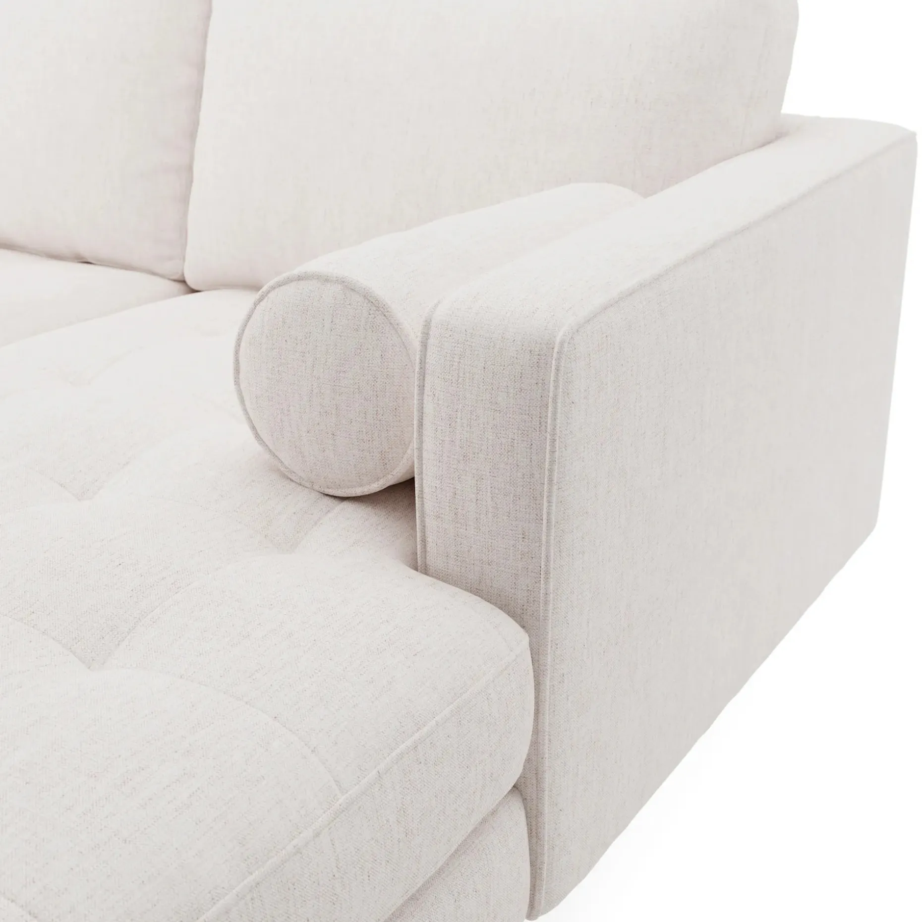 Sven 100" Tufted Right Sectional - Napa White