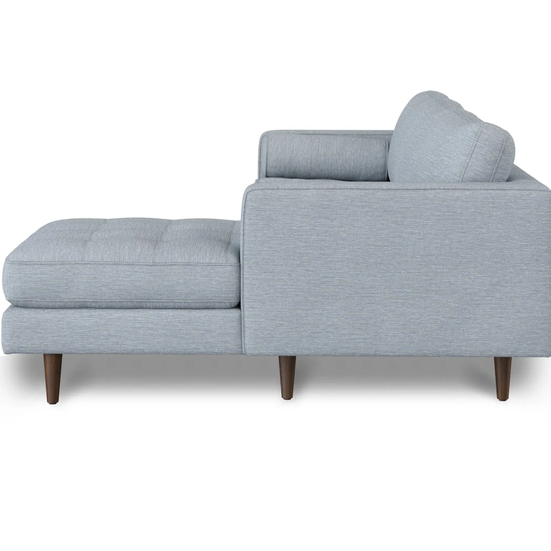 Sven 100" Tufted Right Sectional - Silver Light Blue