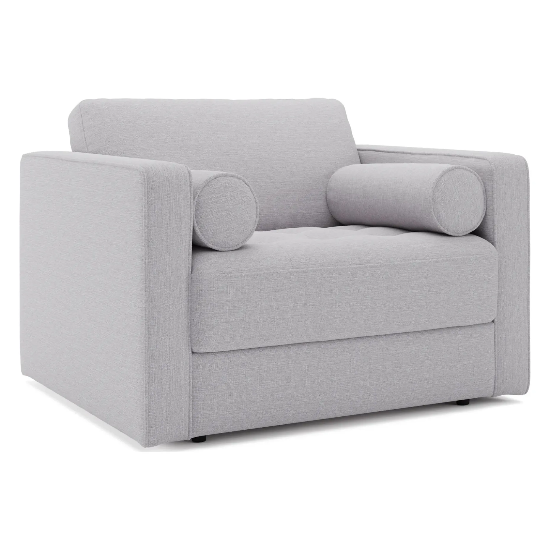 Sven 45.5" Tufted Sleeper Chair - Silver Ivory