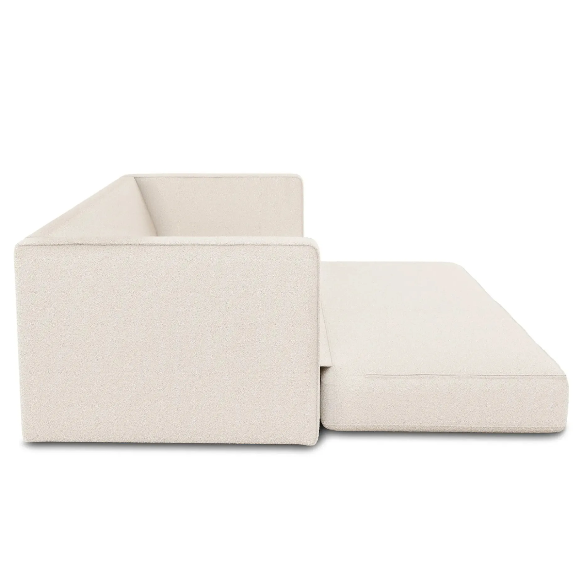 Sven 88" Tufted Sofa Bed - Ivory Wool Bouclé