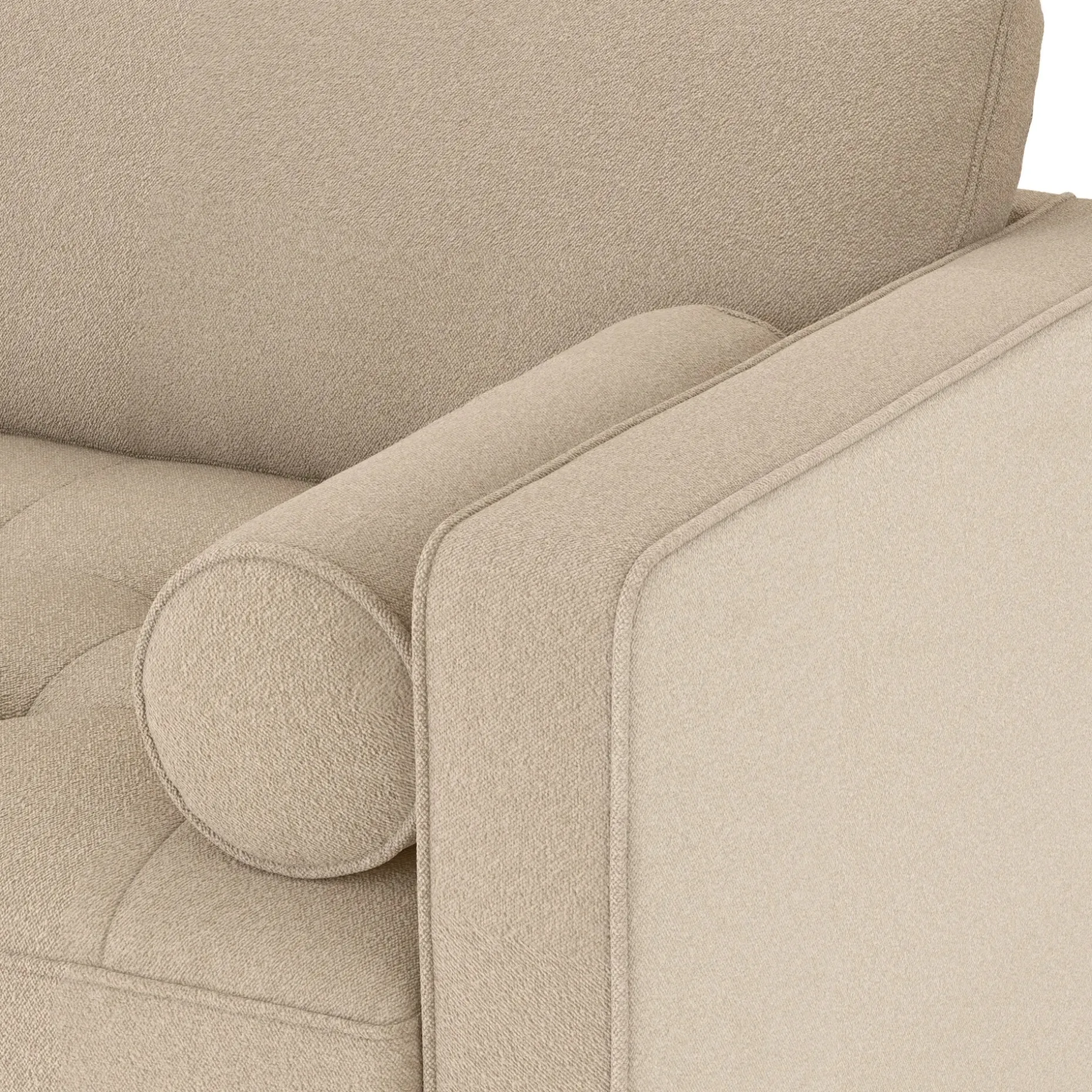 Sven 88" Tufted Sofa Bed - Ratine Buff