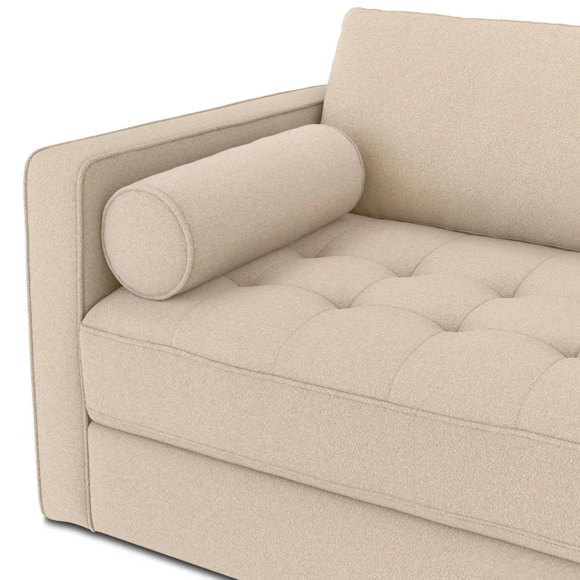 Sven 88" Tufted Sofa Bed - Ratine Buff