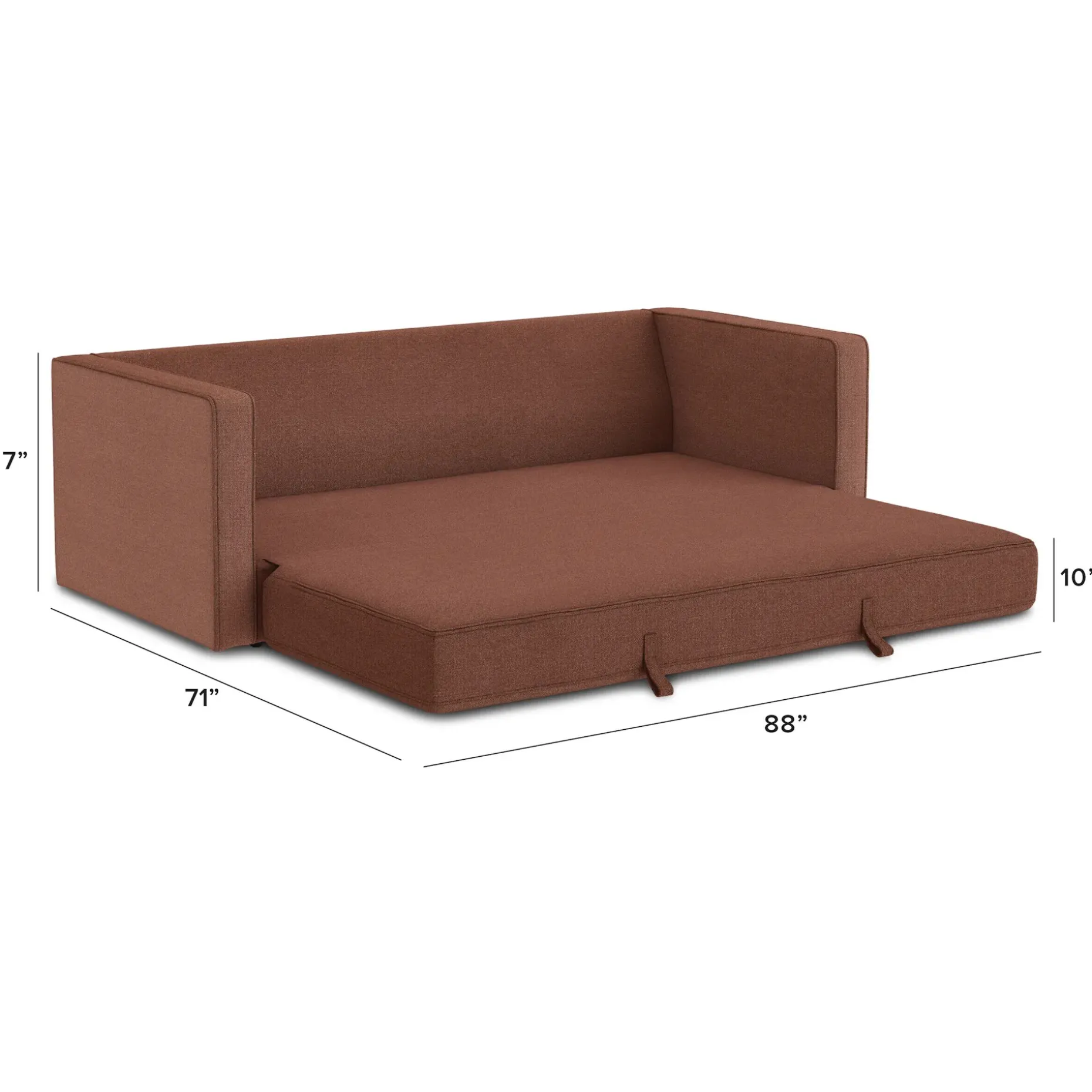 Sven 88" Tufted Sofa Bed - Ratine Oxide