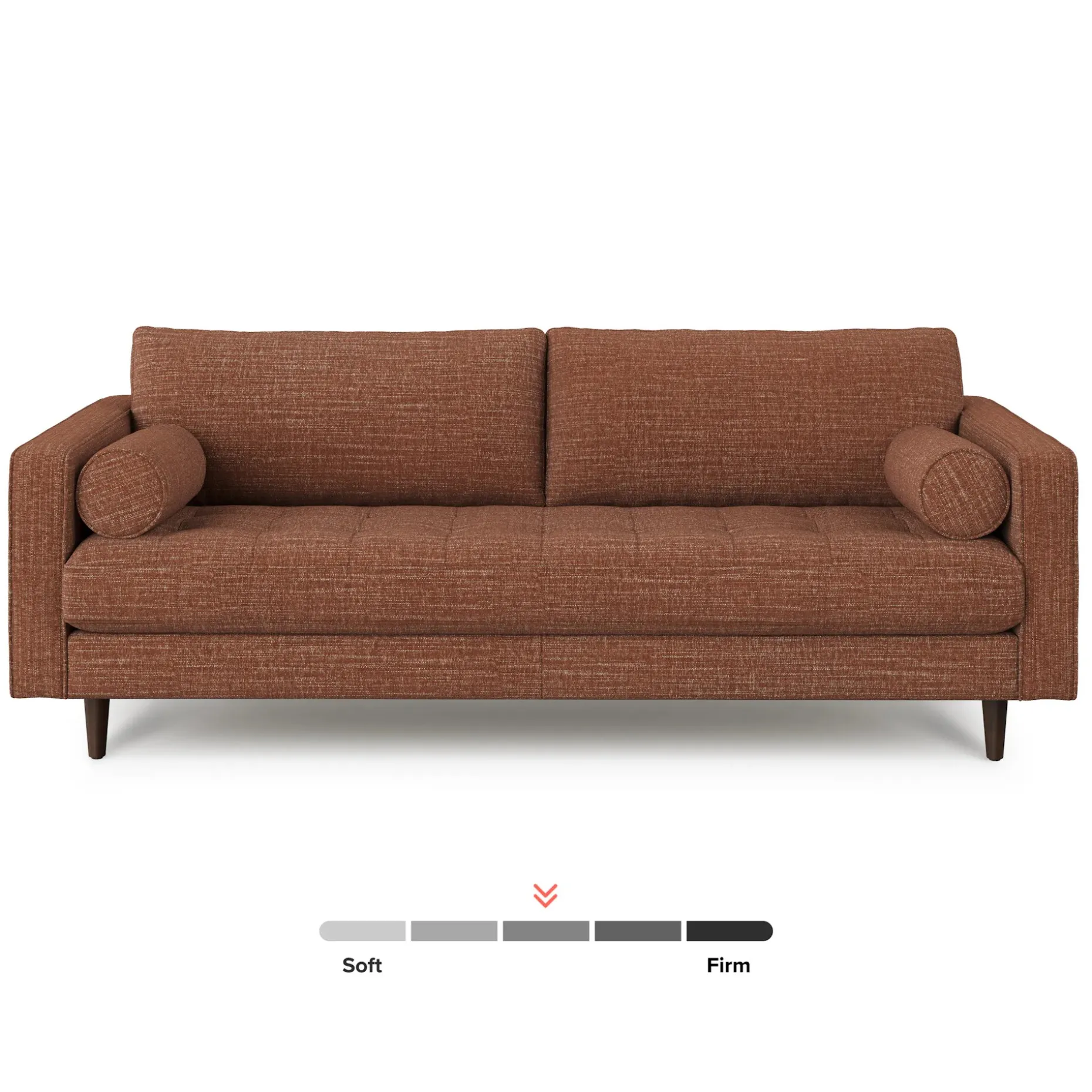 Sven 88" Tufted Sofa - Napa Rust