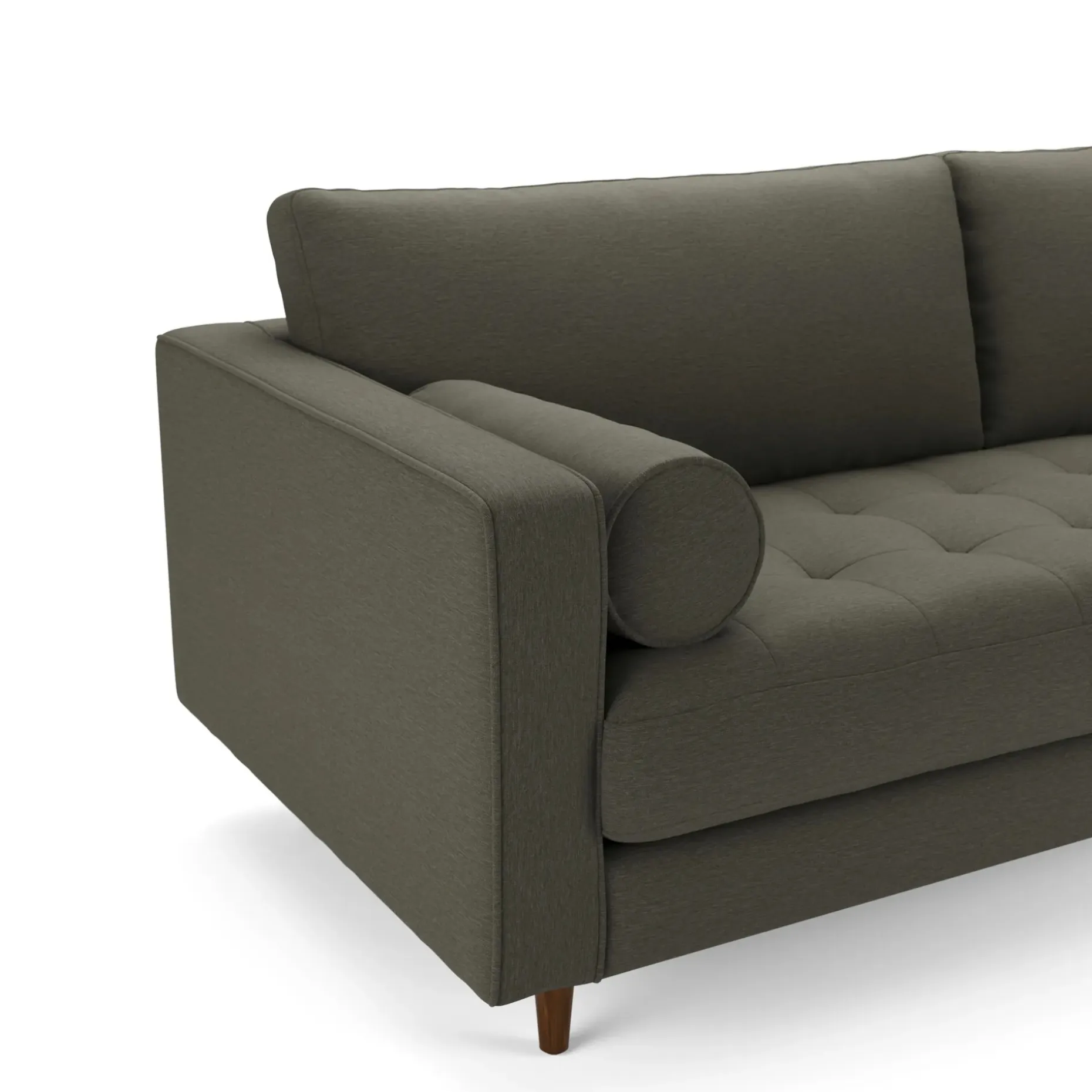 Sven 88" Tufted Sofa - Silver Moss