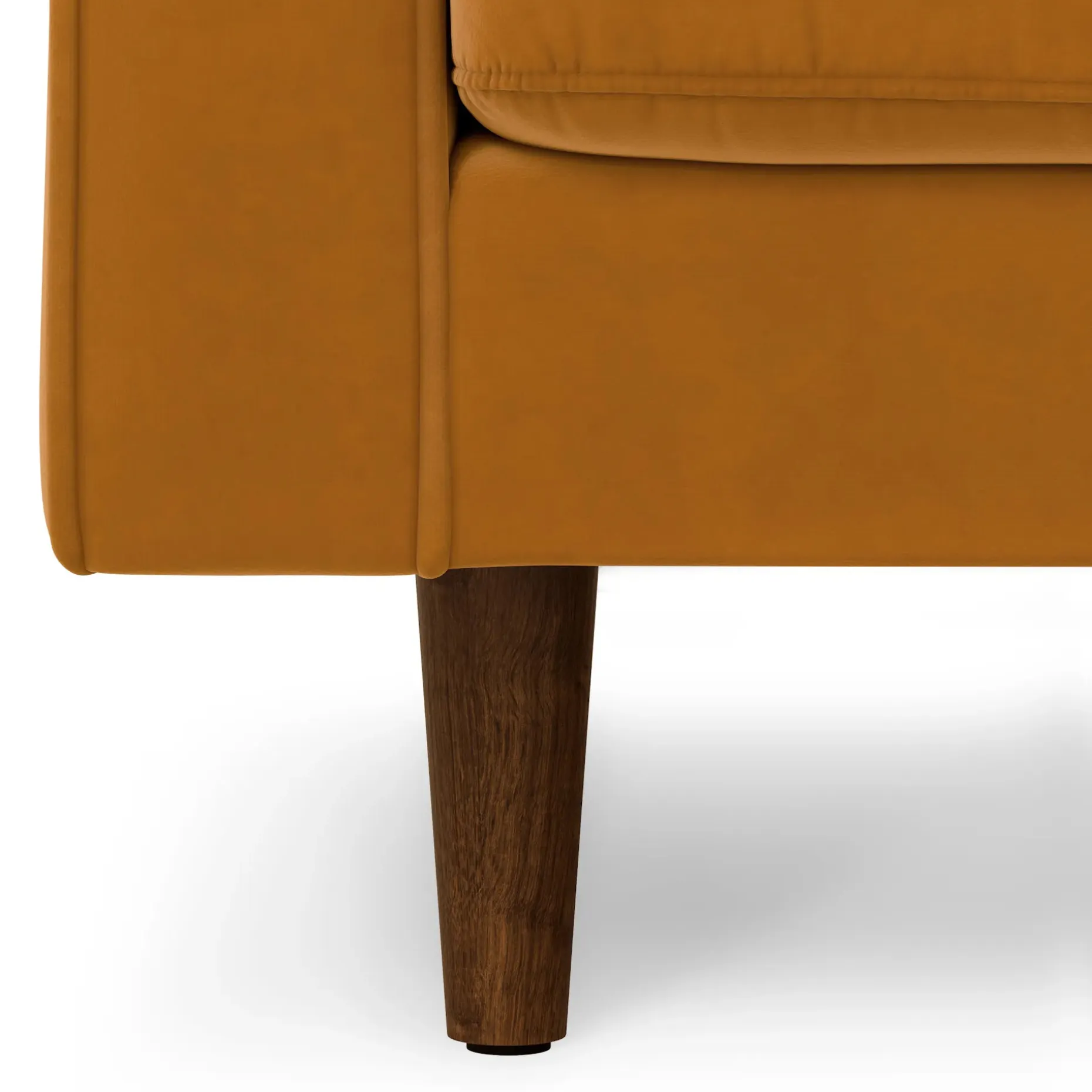 Sven 100" Tufted Velvet Right Sectional - Plush Pacific Ginger