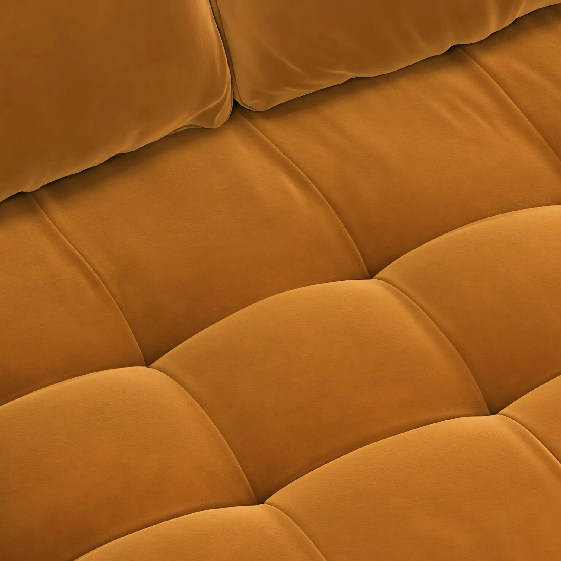 Sven 100" Tufted Velvet Right Sectional - Plush Pacific Ginger