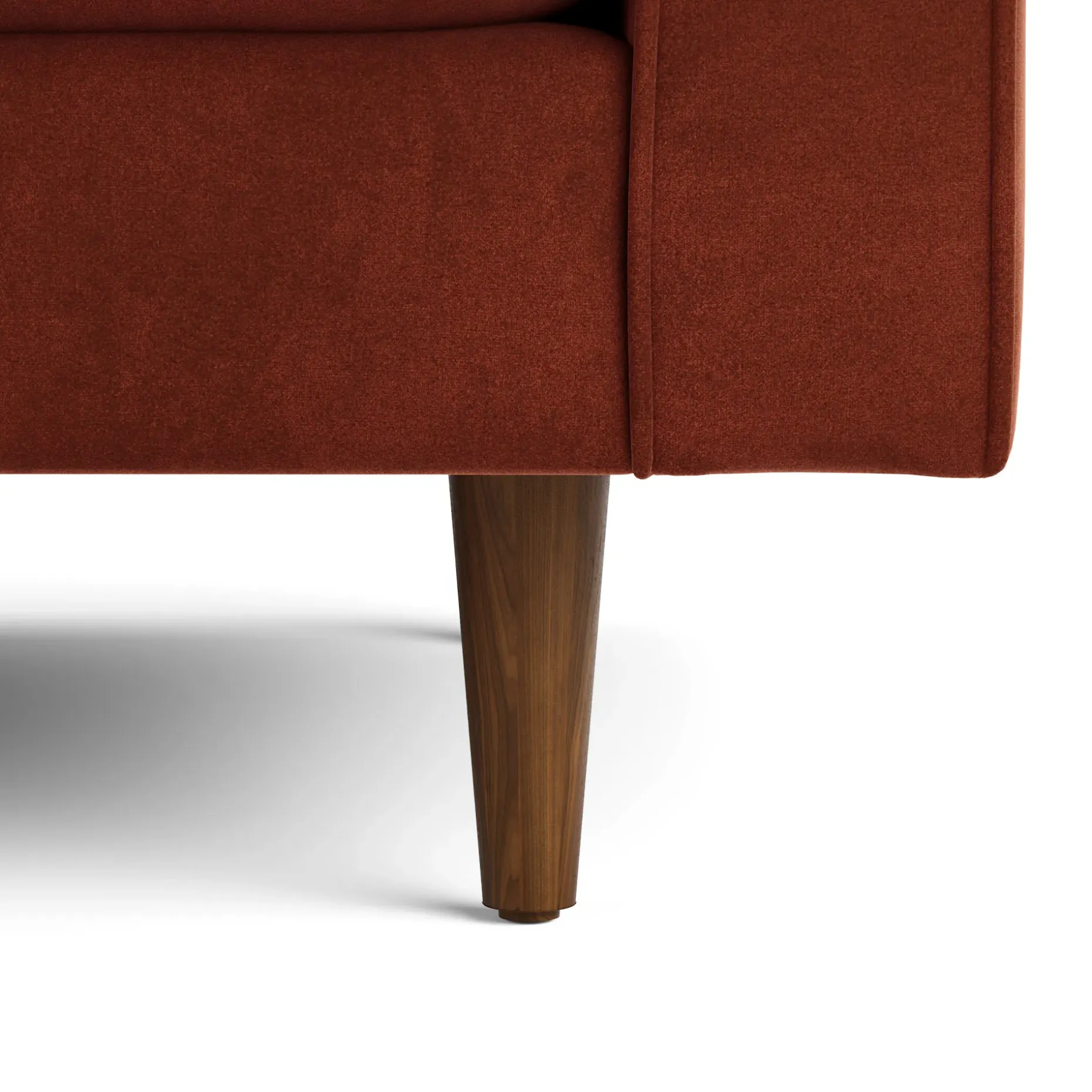Sven 100" Tufted Velvet Right Sectional - Hale Rust