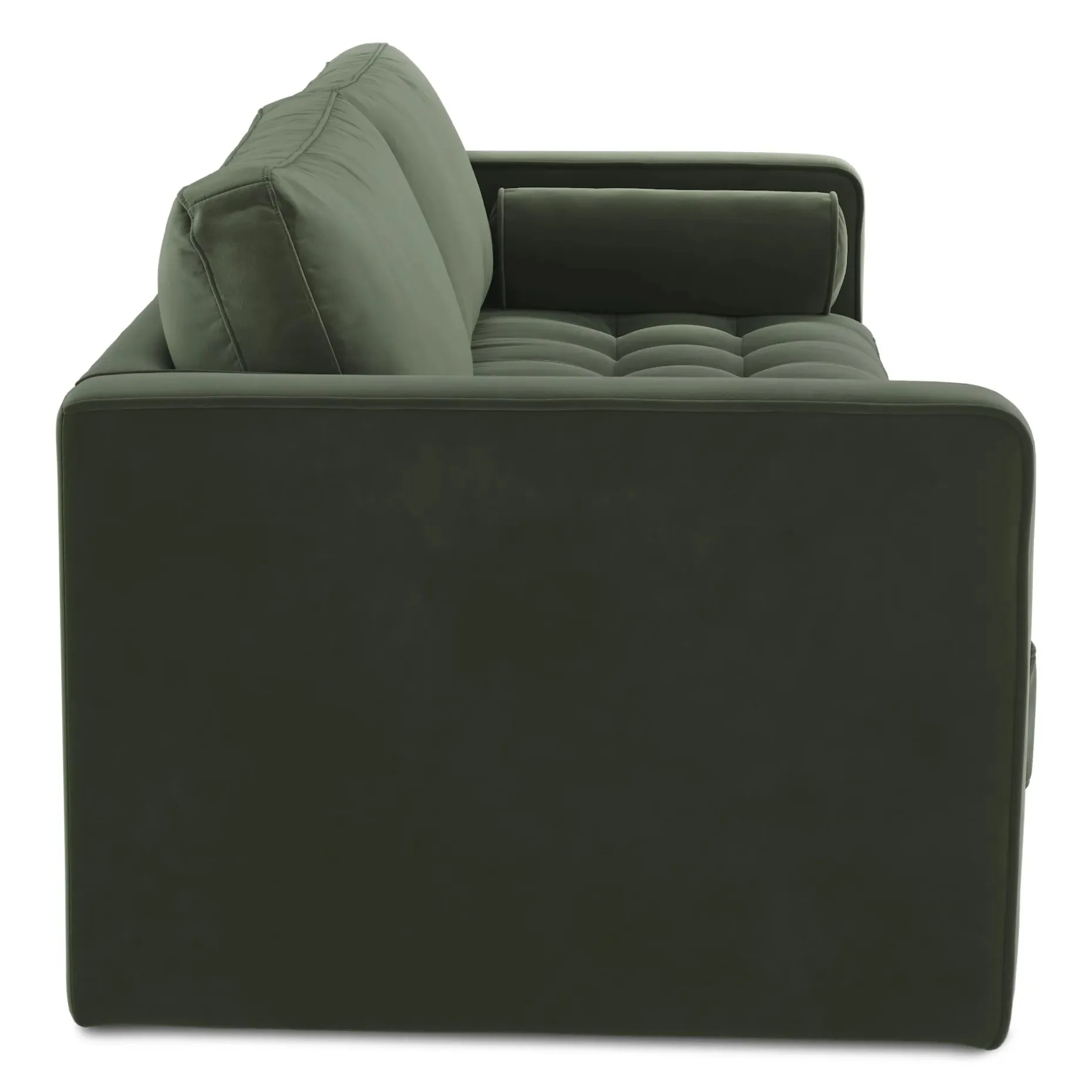 Sven 88" Tufted Velvet Sofa Bed - Plush Pacific Green
