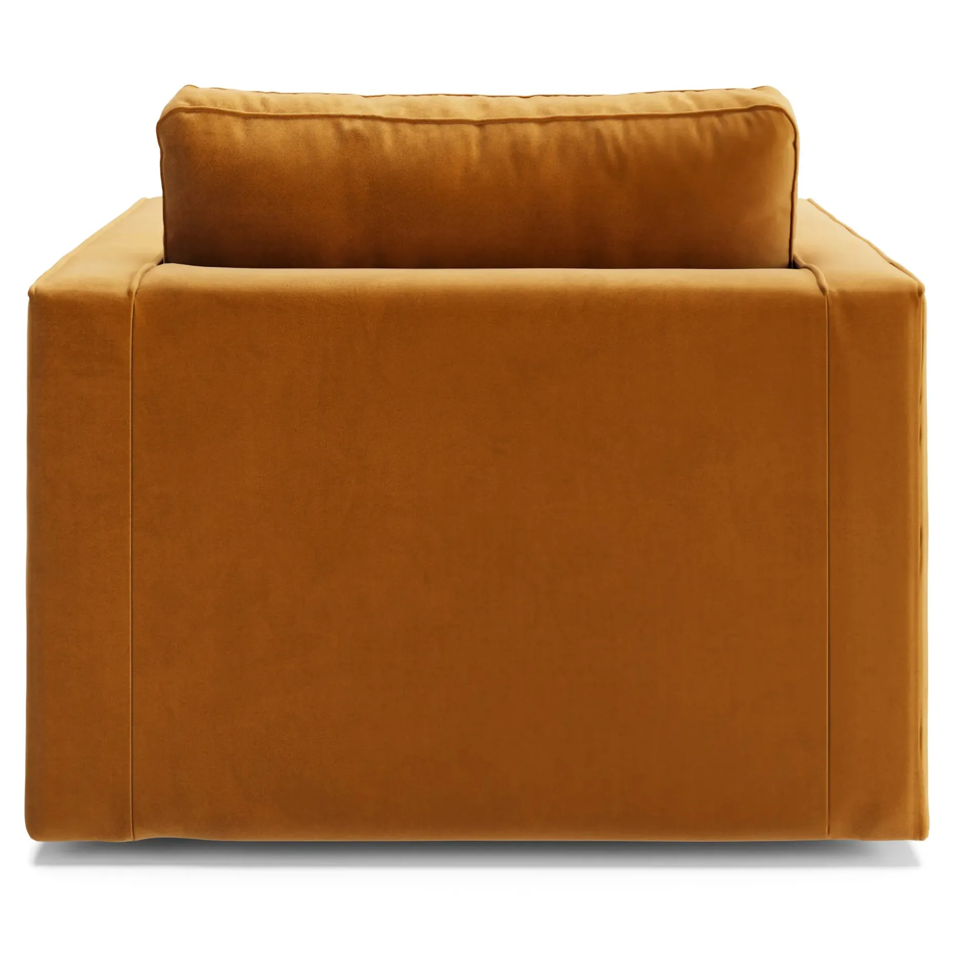 Sven 42.5" Tufted Velvet Swivel Chair - Plush Pacific Ginger