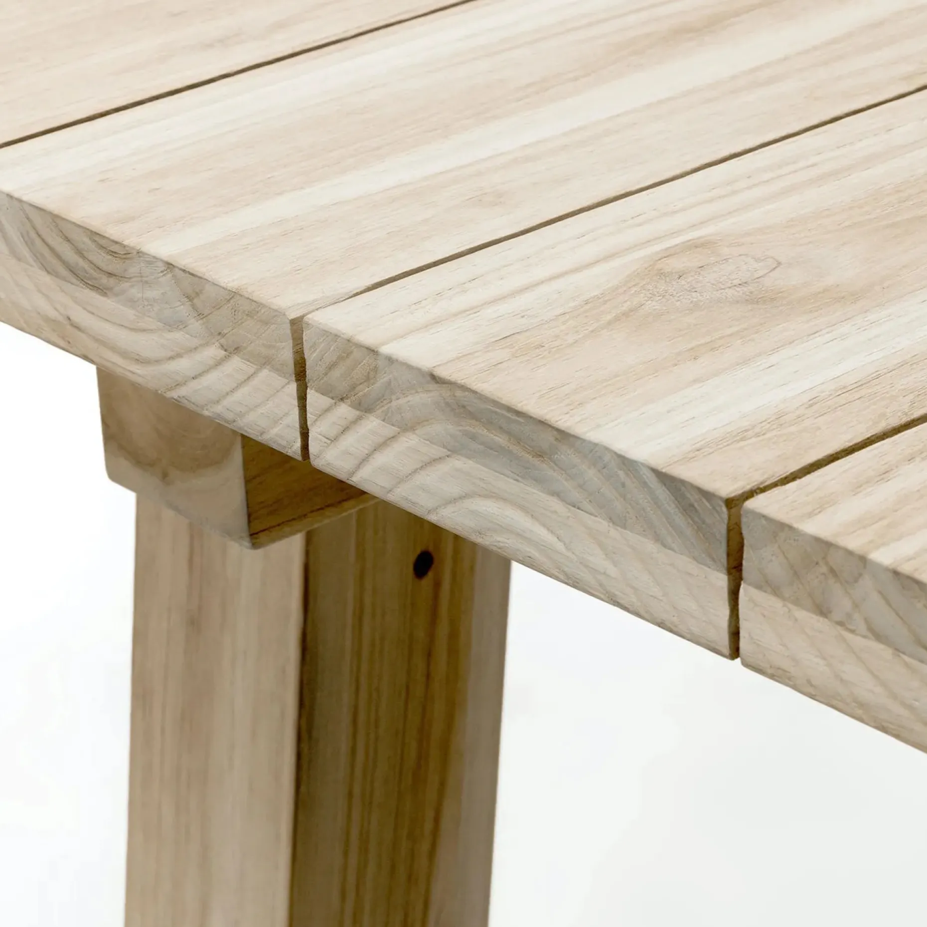 Teaka 79" Outdoor Dining Table - Natural Teak