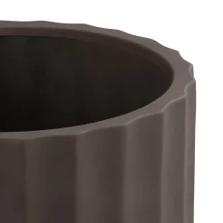 Tera Short Indoor/Outdoor Planter Set - Chocolate Brown and Walnut