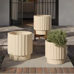 Tera Short Indoor/Outdoor Planter - Ivory