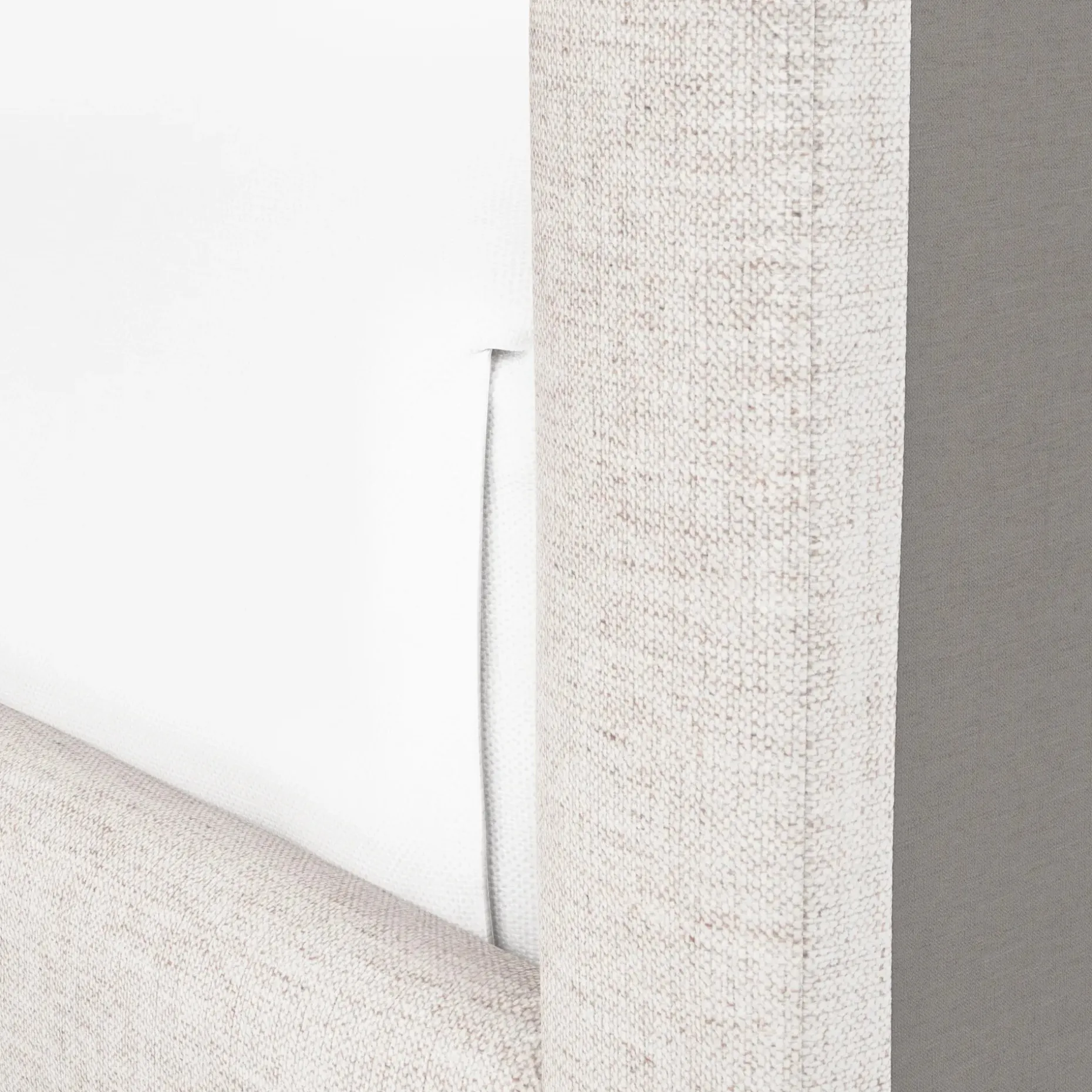 Tessu Full Low Profile Upholstered Bed - Napa White