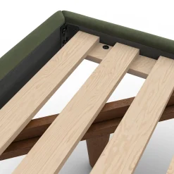 Tessu Full Low Profile Velvet Bed - Hale Fir Green