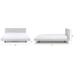 Tessu King Low Profile Upholstered Bed - Clay Taupe