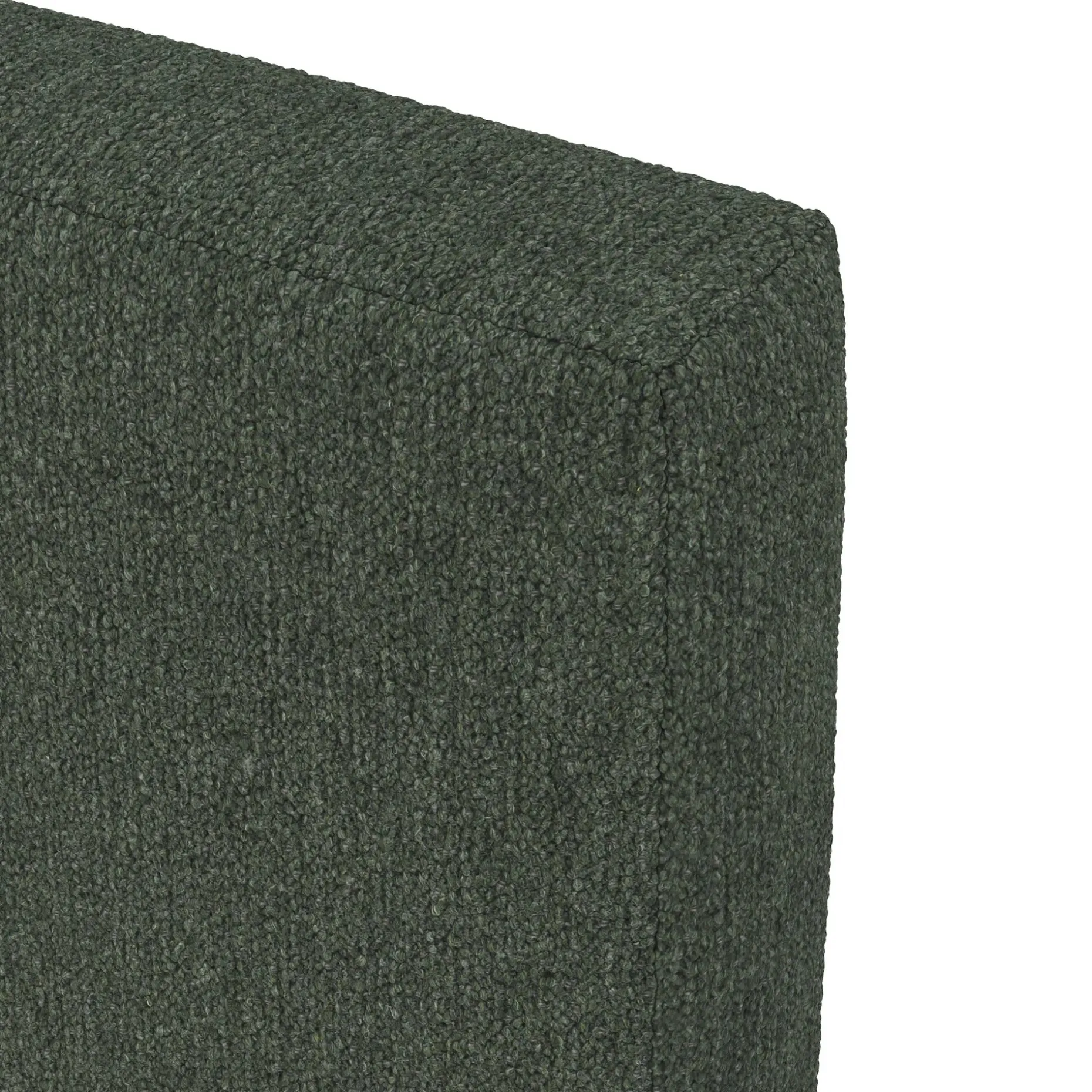 Tessu King Low Profile Upholstered Bed - Green Wool Bouclé