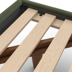 Tessu King Low Profile Velvet Bed - Hale Fir Green