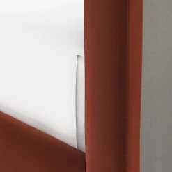 Tessu King Low Profile Velvet Bed - Hale Rust