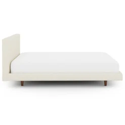 Tessu Queen Low Profile Upholstered Bed - Ivory Wool Bouclé