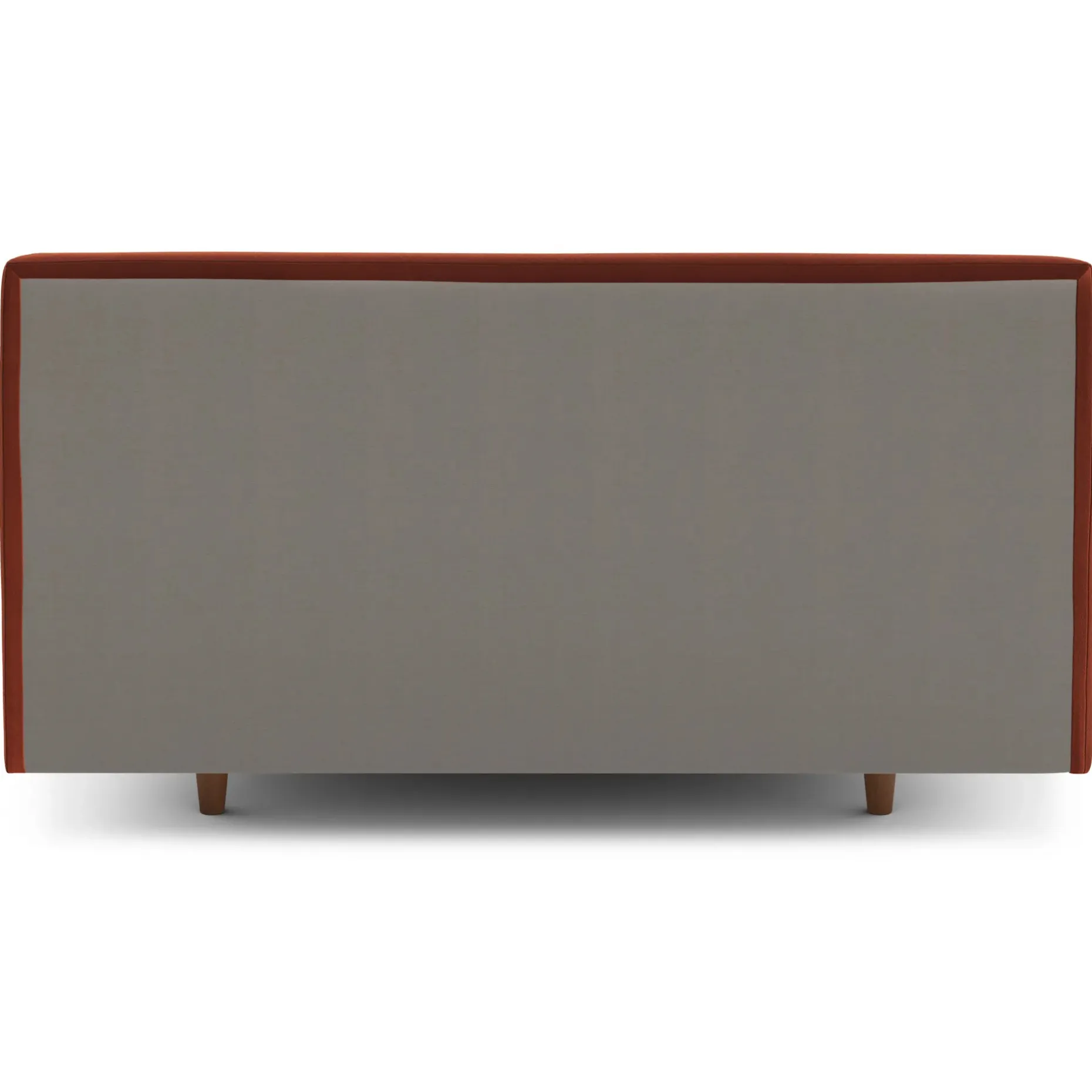 Tessu Queen Low Profile Velvet Bed - Hale Rust