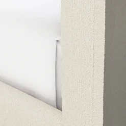 Tessu Twin Low Profile Upholstered Bed - Ivory Wool Bouclé