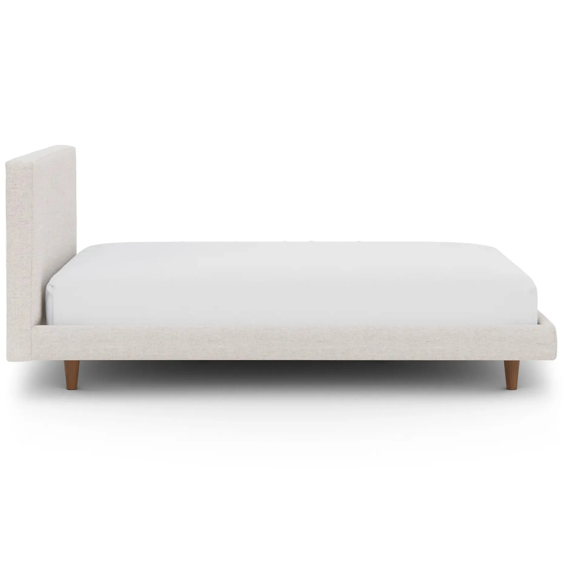 Tessu Twin Low Profile Upholstered Bed - Napa White