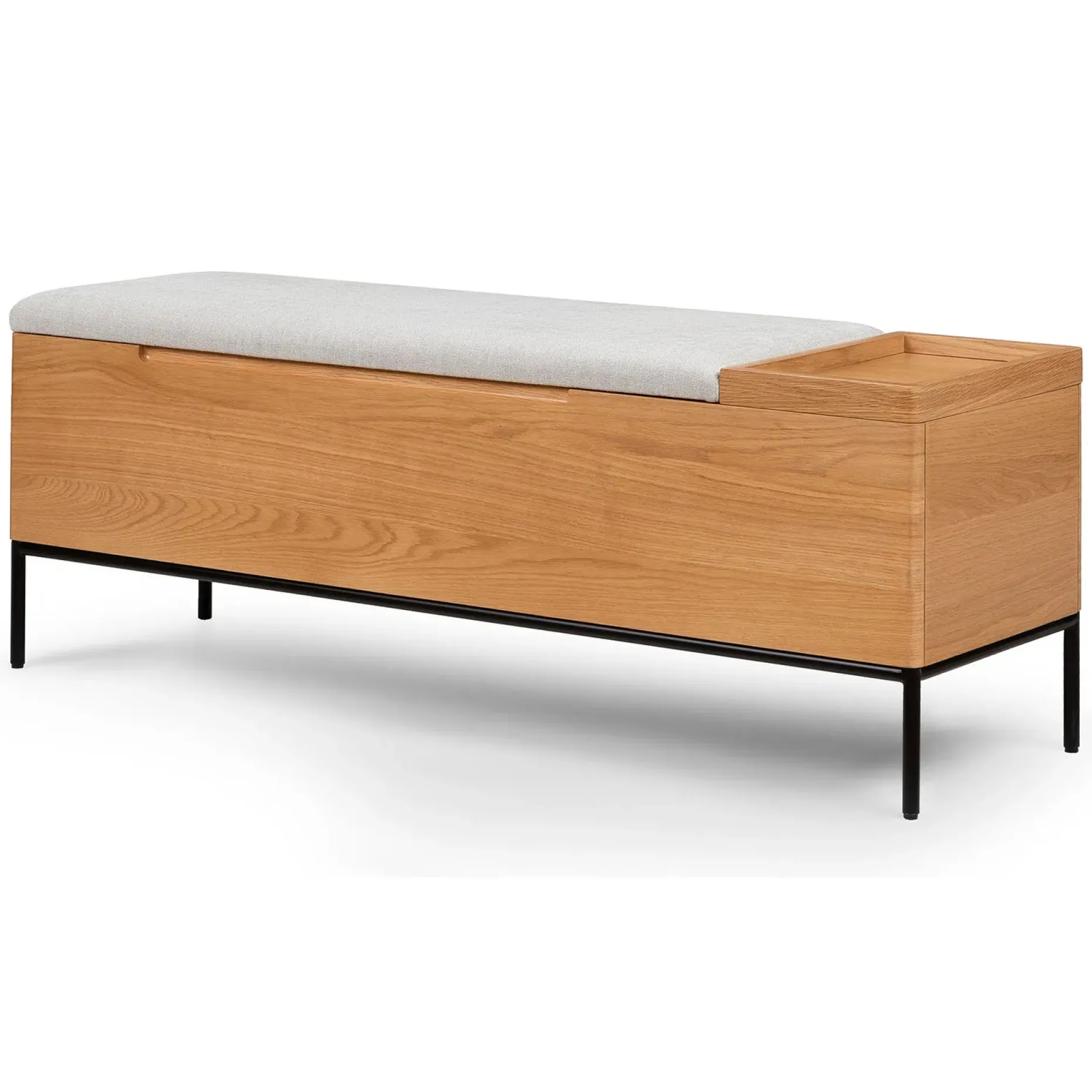 Thari 53" Bench - Oak and Everest Gray