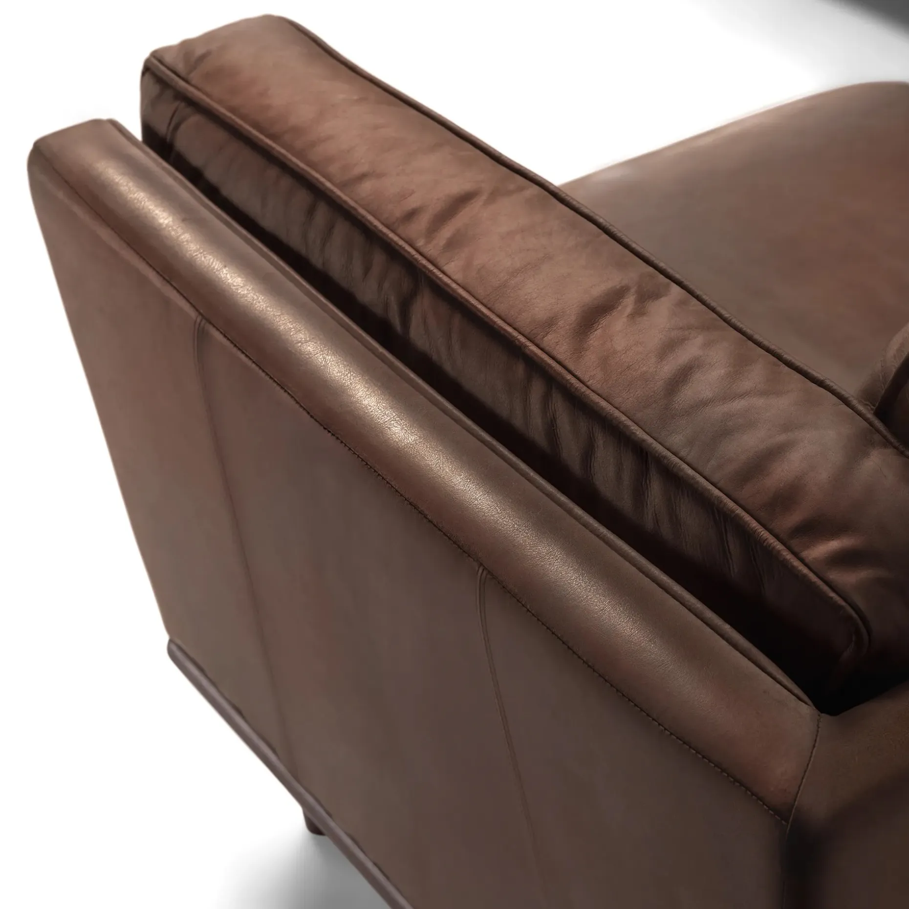 Timber 93" Leather Corner Sectional - Charme Chocolat