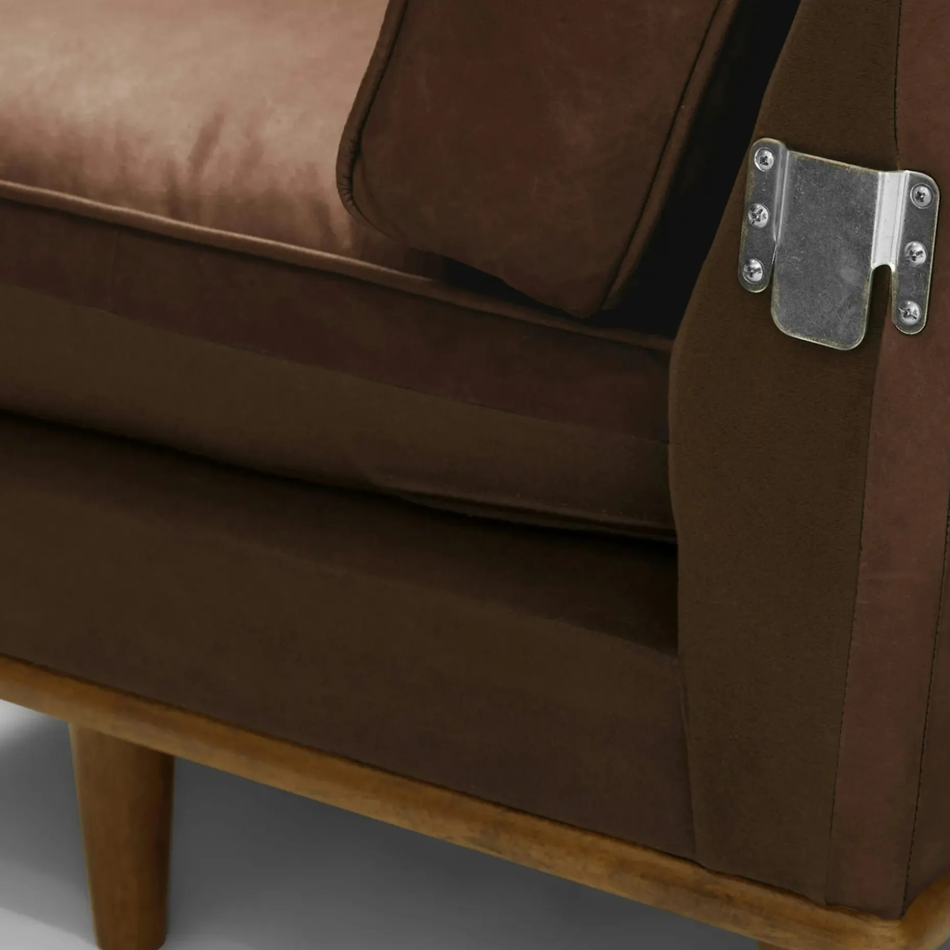 Timber 93" Leather Corner Sectional - Charme Chocolat