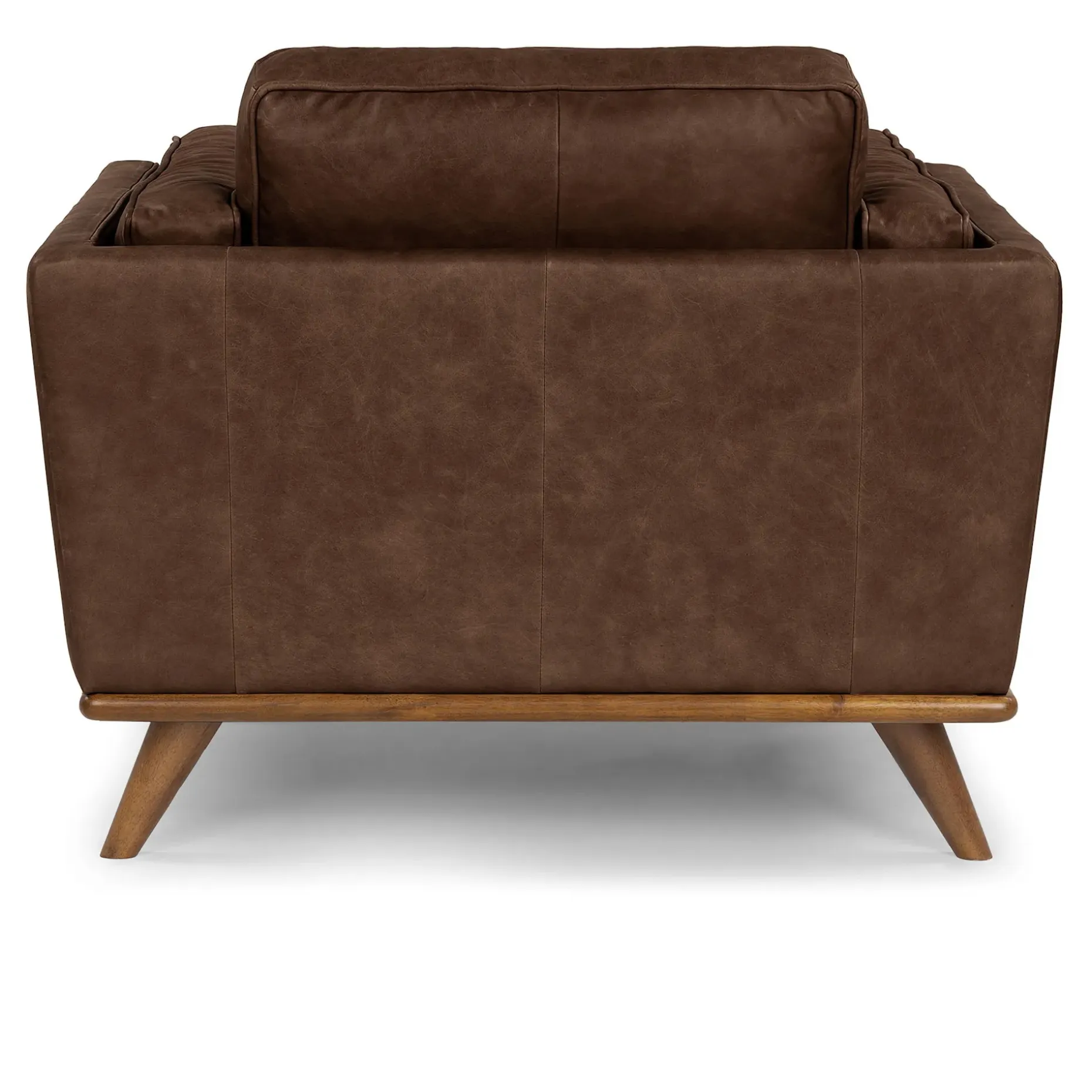 Timber 41" Leather Lounge Chair - Charme Chocolat