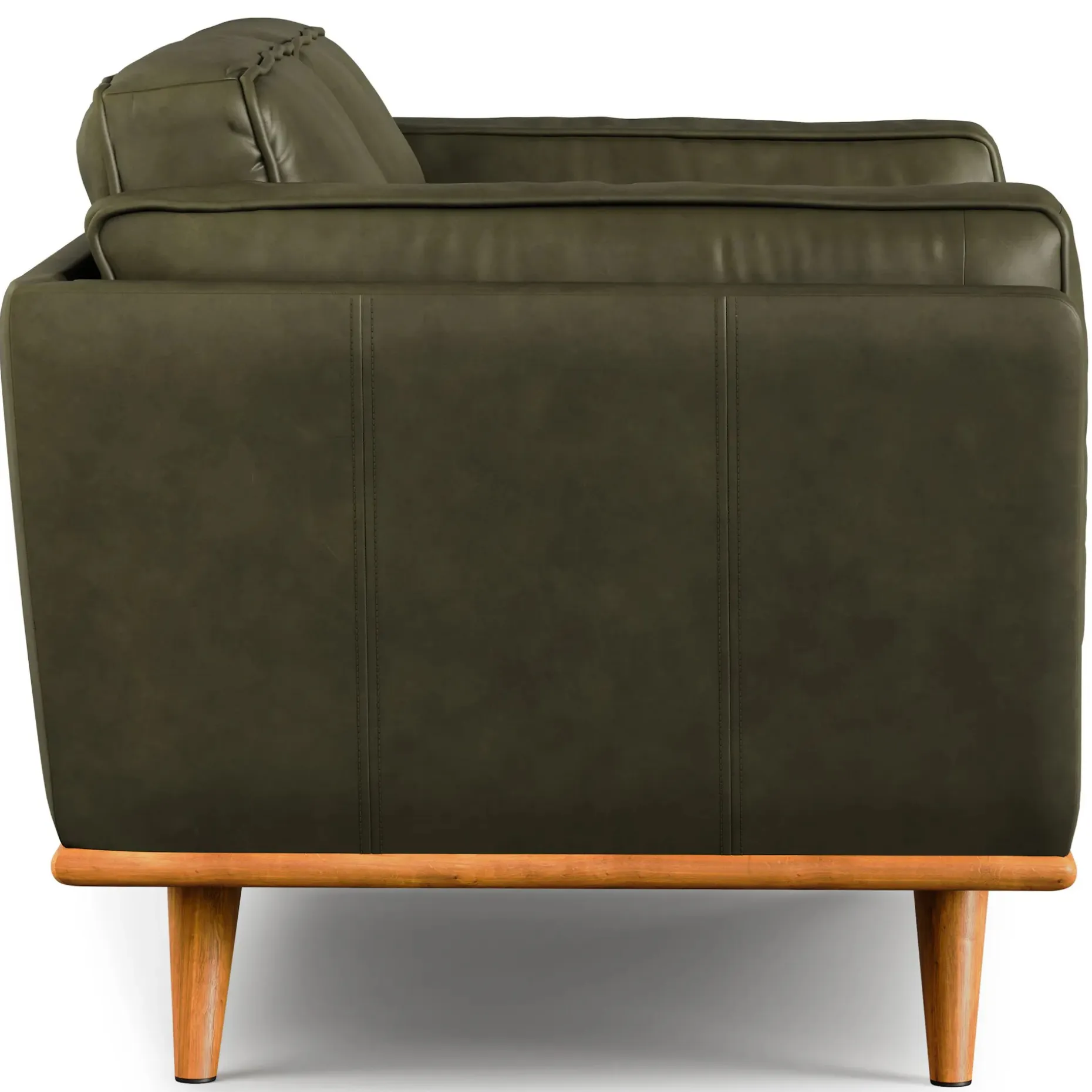 Timber 66.5" Leather Loveseat - Charme Green