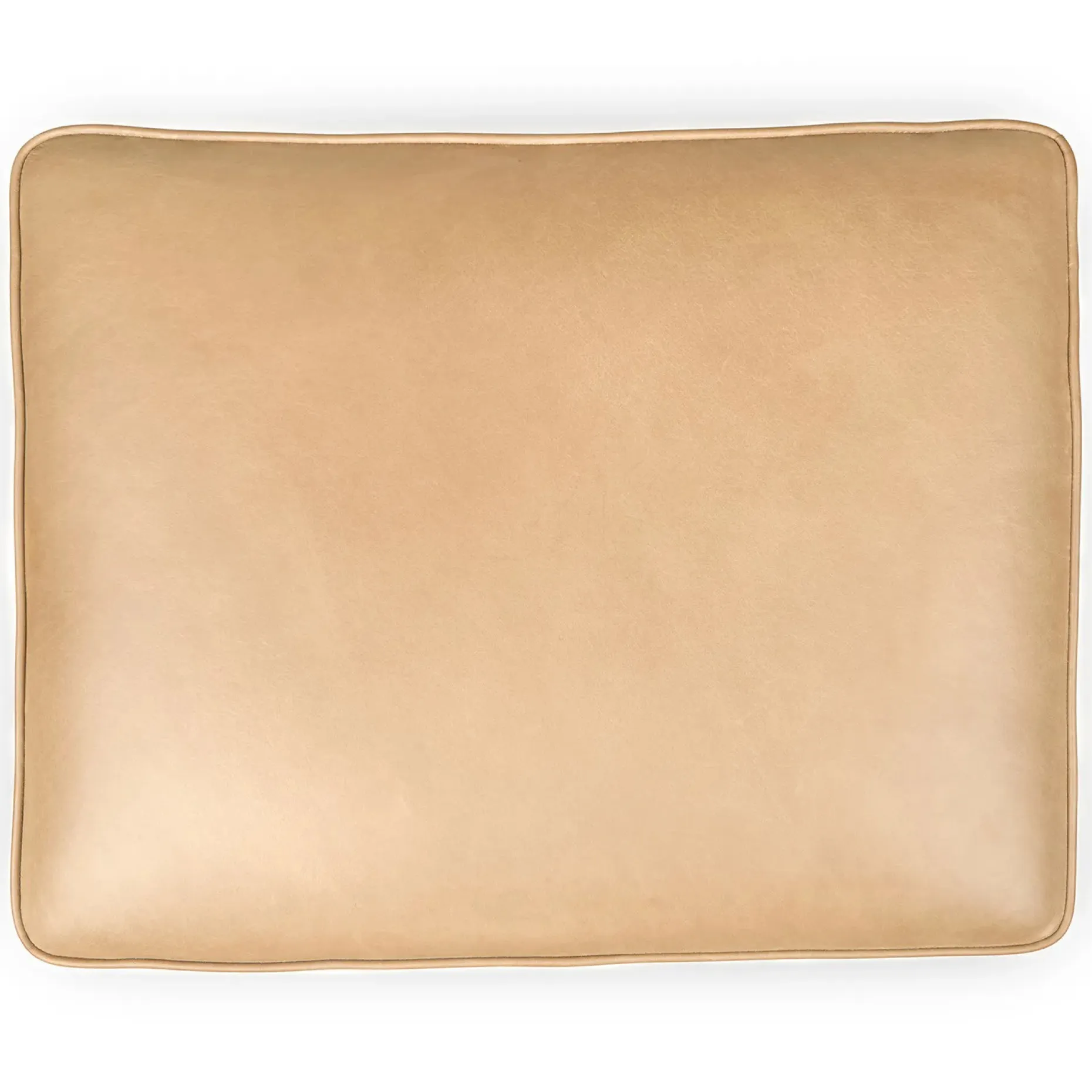 Timber 31" Leather Ottoman - Charme Tan