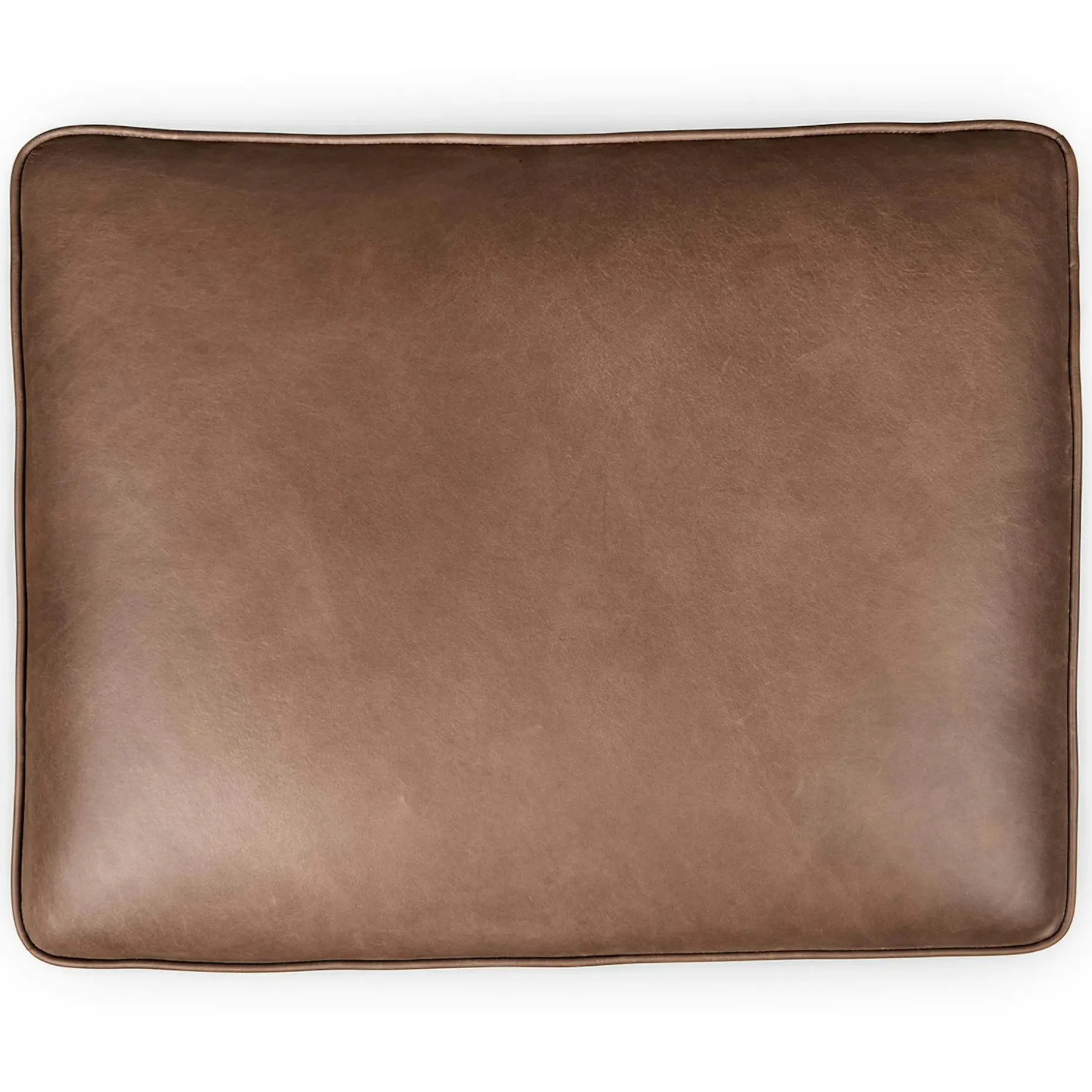 Timber 31" Leather Ottoman - Charme Chocolat
