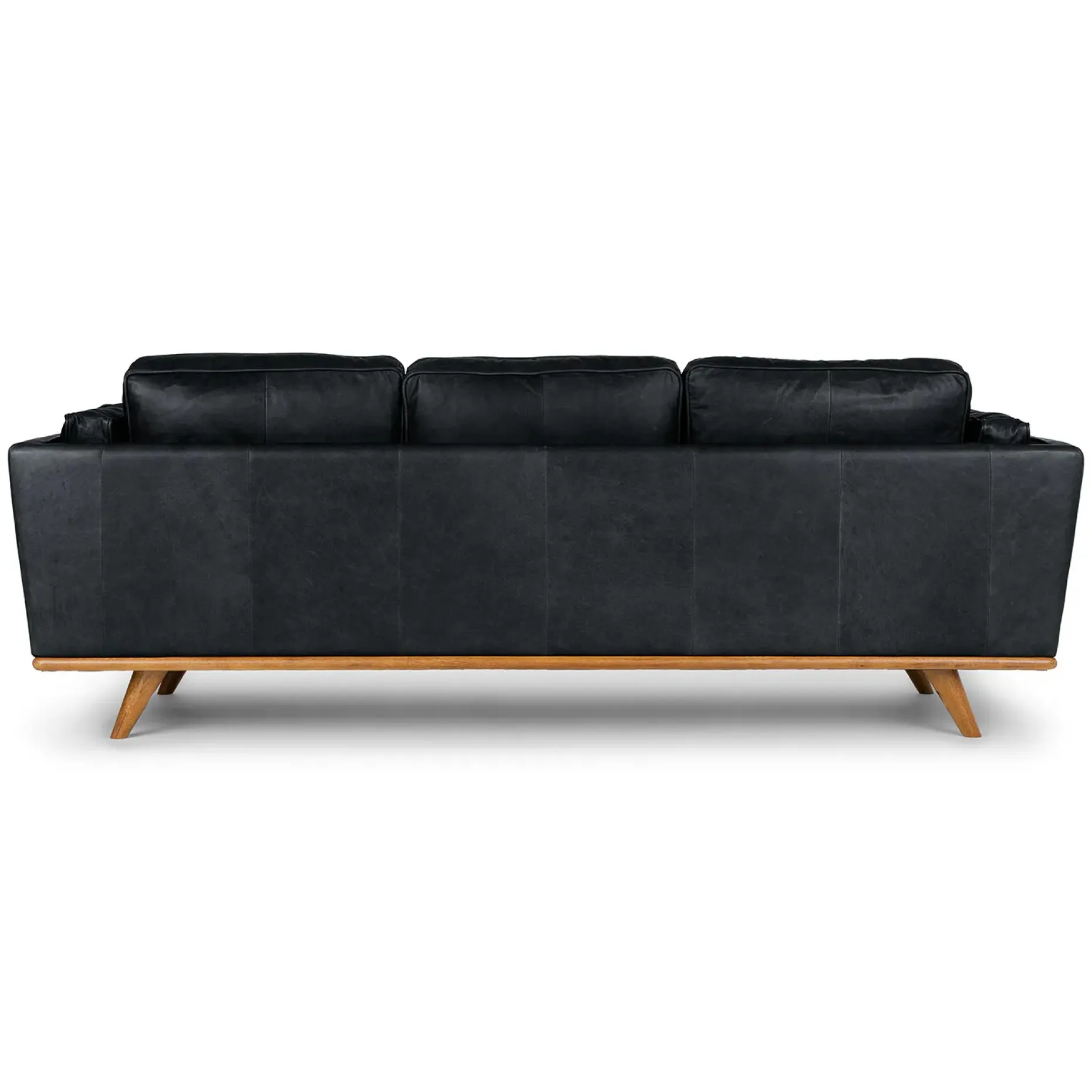 Timber 90" Leather Sofa - Charme Black